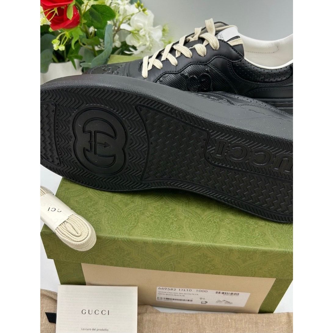Gucci Men's Gucci GG embossed Leather sneakers size 9.5 fits 10 US Size US 10 / EU 43 - 7 Thumbnail