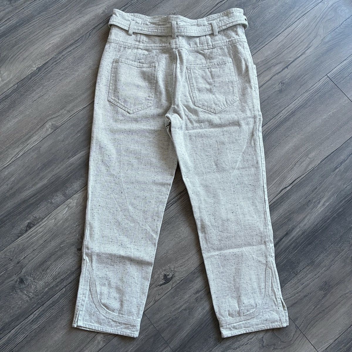 Isabel Marant Isabel Marant Gray Medley Cotton Twill Belted Pants Size 32" / US 10 / IT 46 - 7 Thumbnail