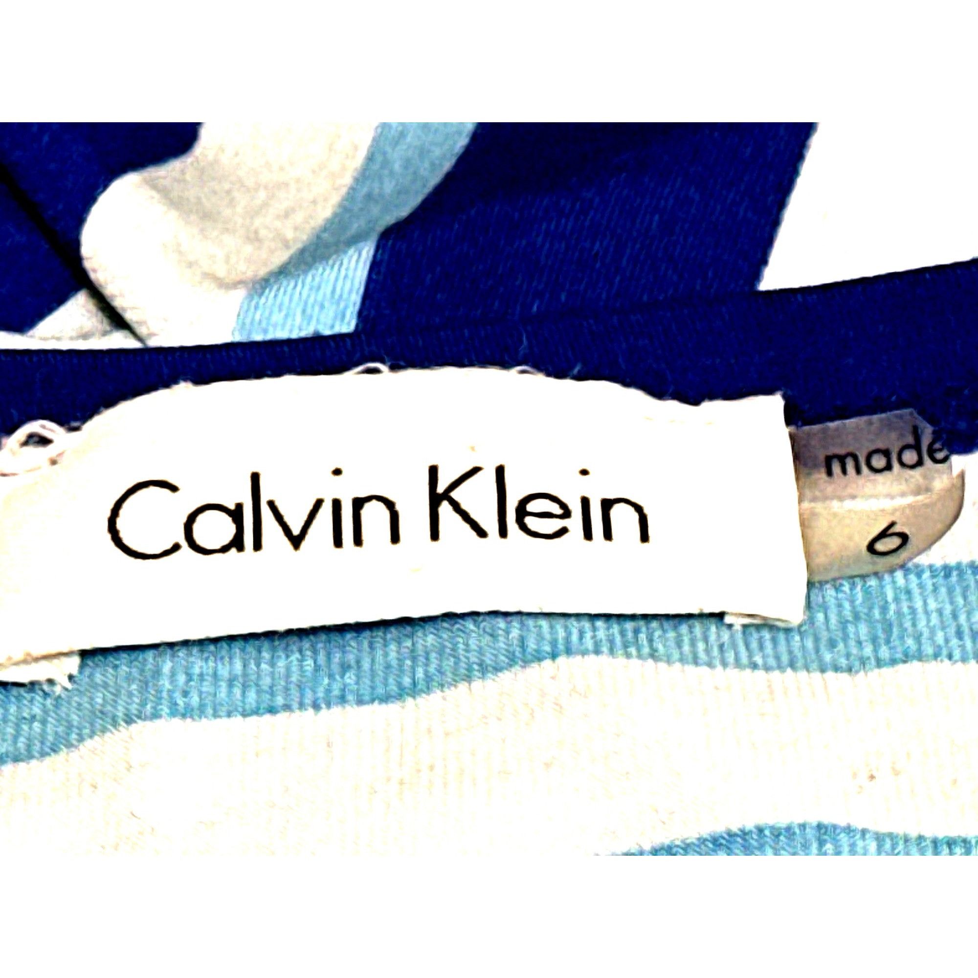 Calvin Klein Size 6 Blue White Striped Maxi Dress Nautical R