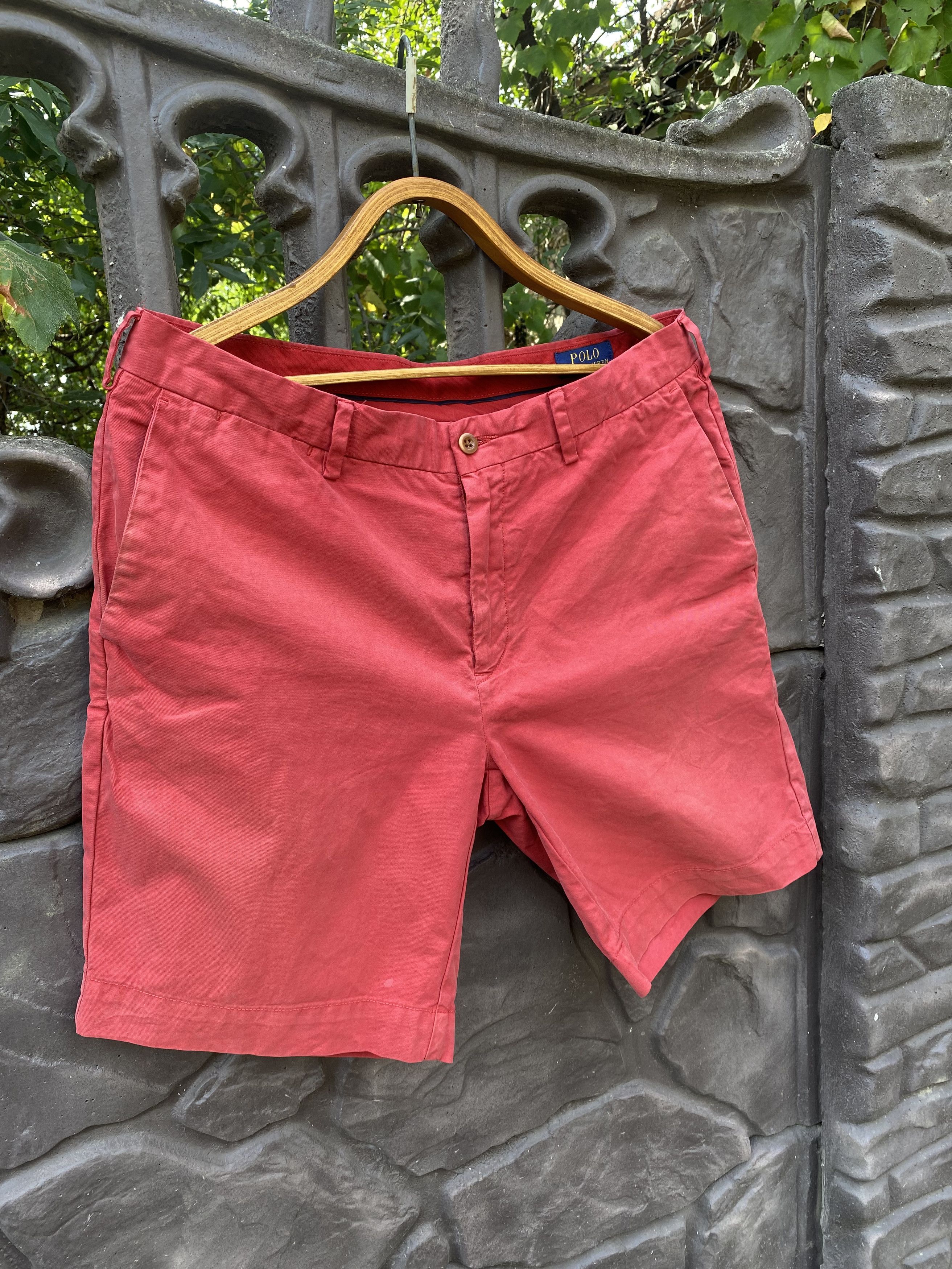 Polo Ralph Lauren × Vintage Polo Ralph Lauren Mens Chino shorts Sz 34 Pink 100% Cotton Size US 34 / EU 50 - 2 Thumbnail
