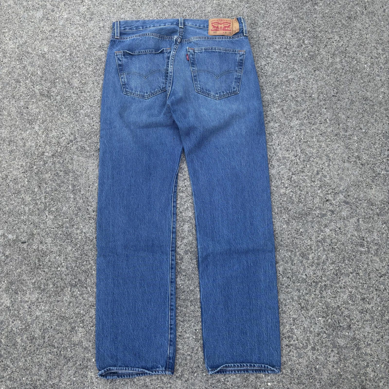 Levi's Levi's 501 Original Fit Jeans - W31/L32 - Classic Blue Denim Size US 31 - 3 Thumbnail