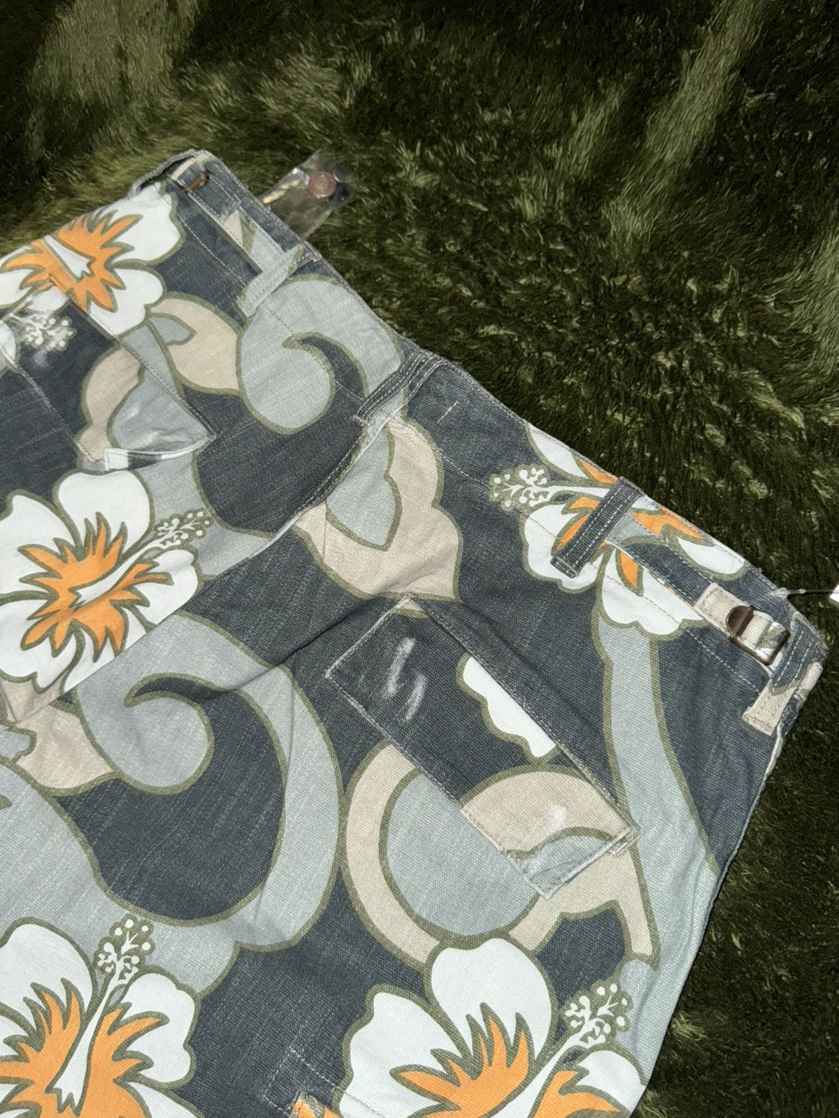 ERL [L] ERL light canvas hibiscus printing cargo pants Size US 36 / EU 52 - 10 Thumbnail