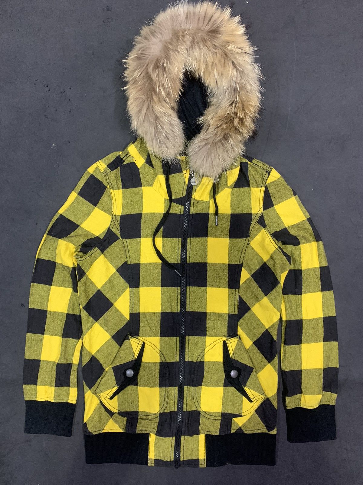 Beauty Beast × If Six Was Nine × Le Grande Bleu (L.G.B.) 💸BINDINGOFFER💸Fur Hoodie TartanTheBeastJeans ifsix lgb style Size US M / EU 48-50 / 2 - 1 Thumbnail