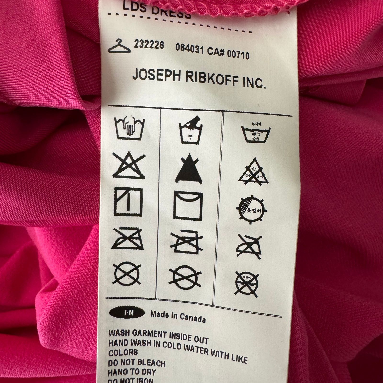 Joseph Ribkoff Pink Sheath Belted Boat-neck Dress