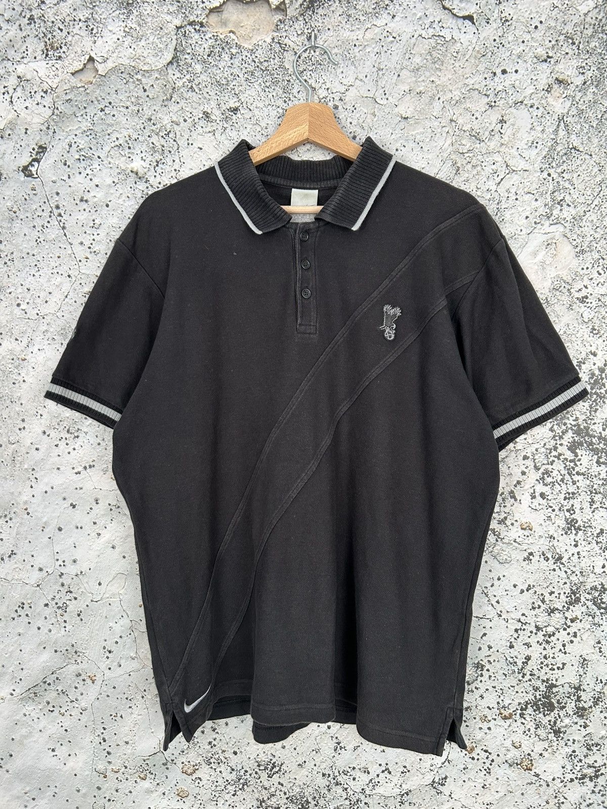 Nike Vintage Nike Streetwear Black Polo Tee Sport Rare 90s Size US XL / EU 56 / 4 - 1 Thumbnail