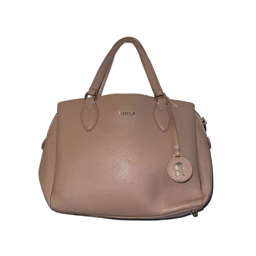 Furla Furla Small Satchel Grain Leather Top Handle Compartments Size ONE SIZE - 1 Thumbnail