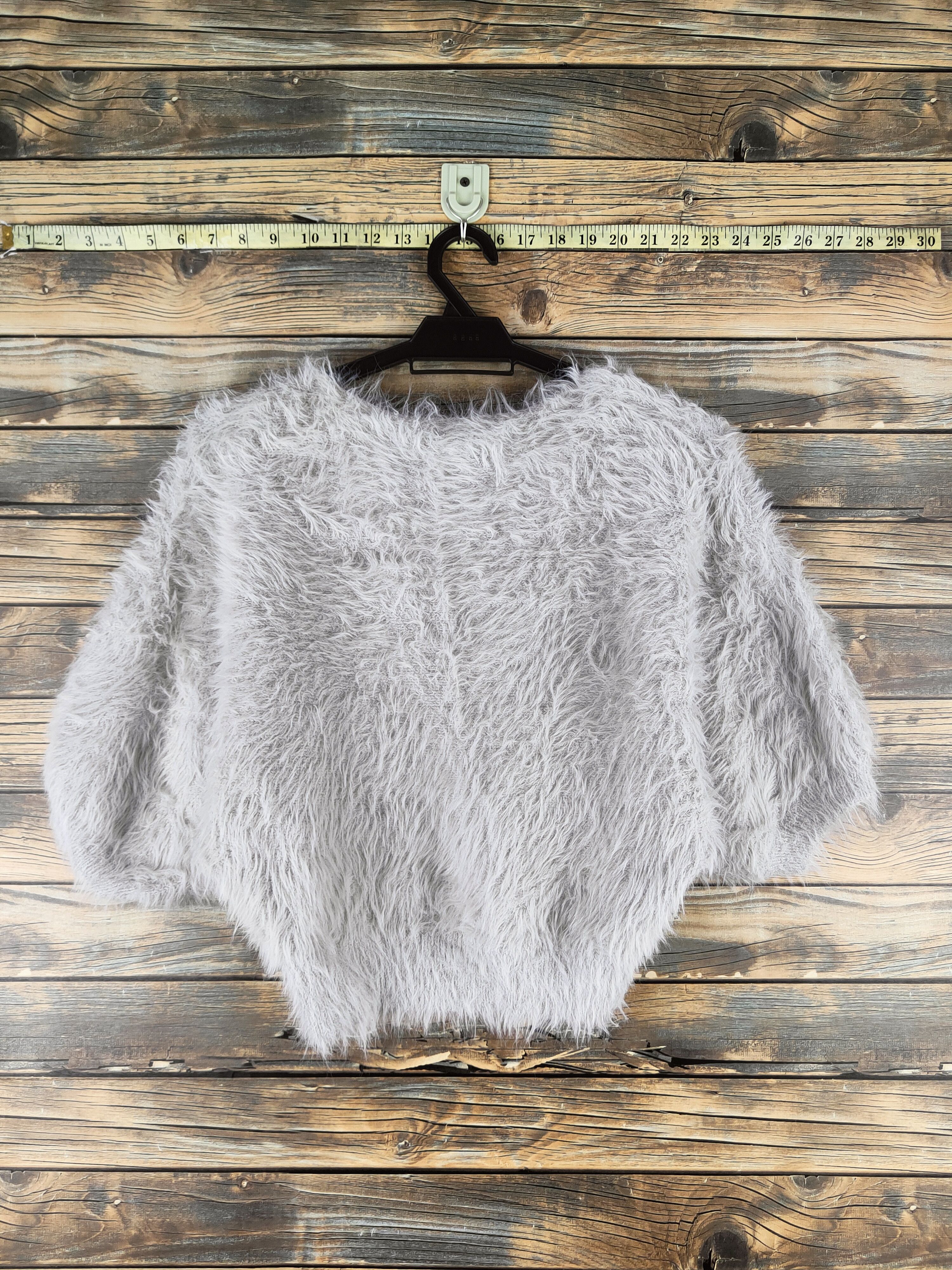 Japanese Brand DL r.p.s Gray Fur Mohair Knitwear #46-460 Size M / US 6-8 / IT 42-44 - 7 Thumbnail