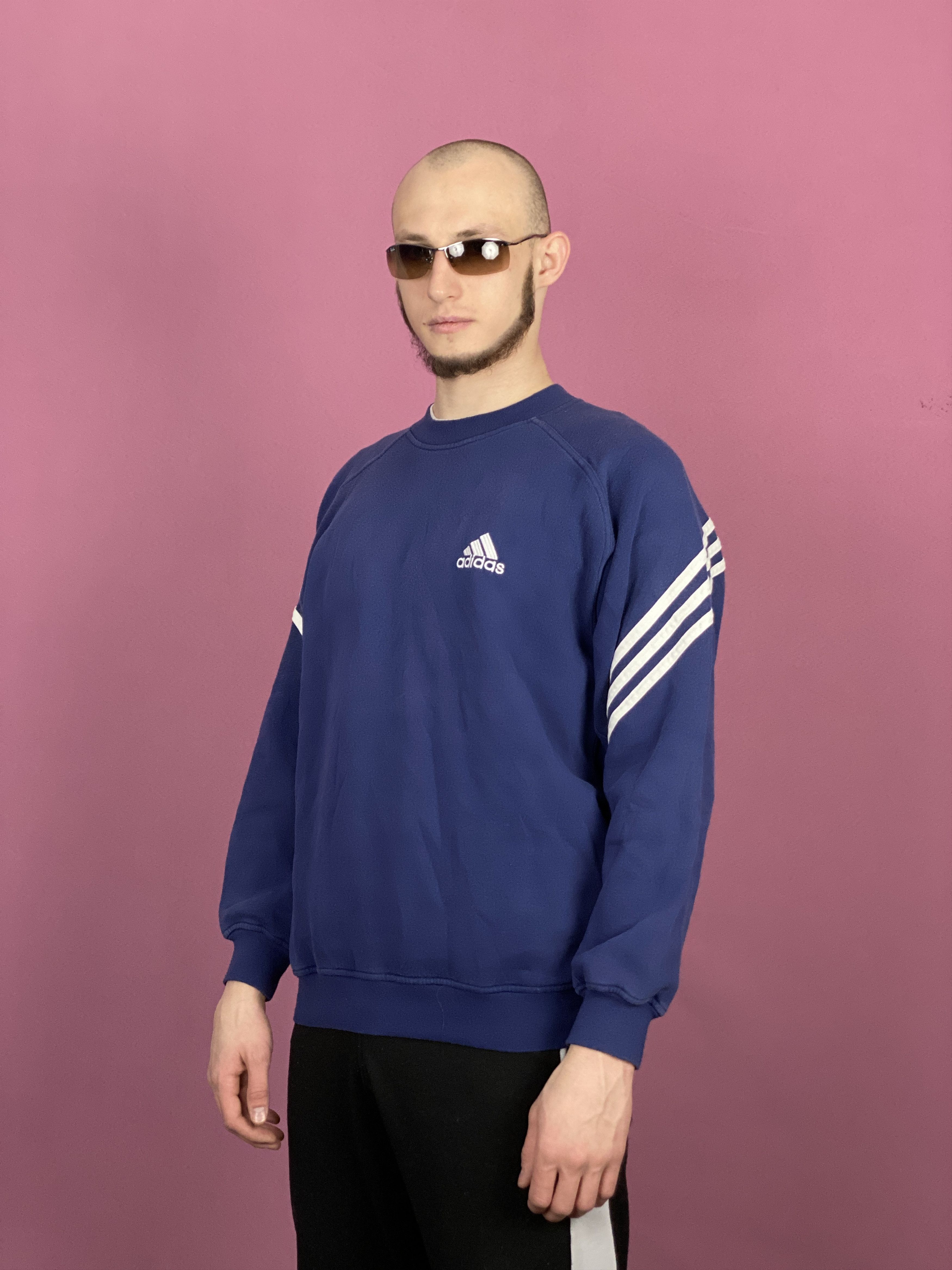 Adidas × Vintage 90s Adidas Vintage Men's Sweatshirt - M Size US M / EU 48-50 / 2 - 2 Thumbnail