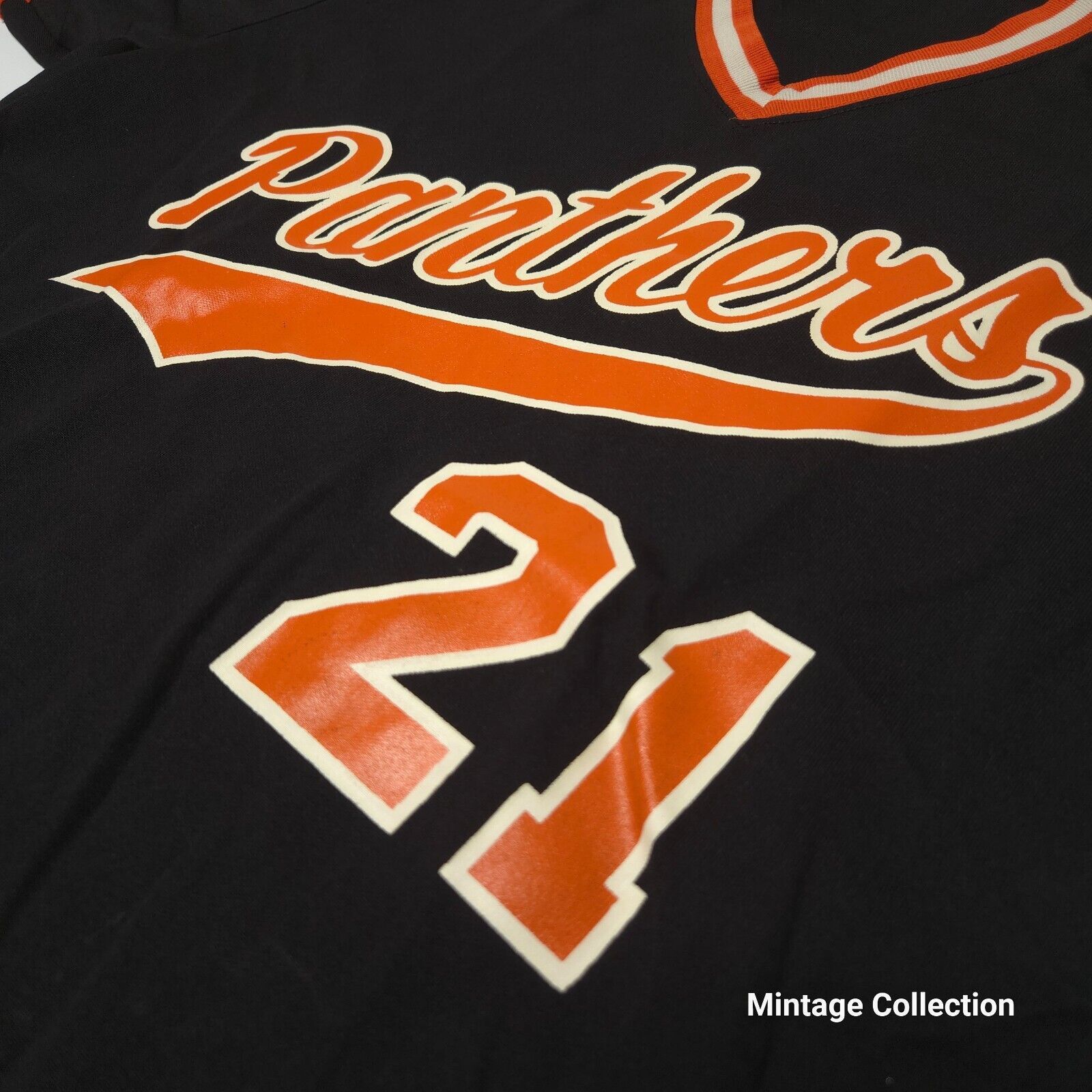 Champion VINTAGE 1980's CHAMPION BLACK PANTHERS #21 BASEBALL JERSEY L Size US L / EU 52-54 / 3 - 3 Thumbnail