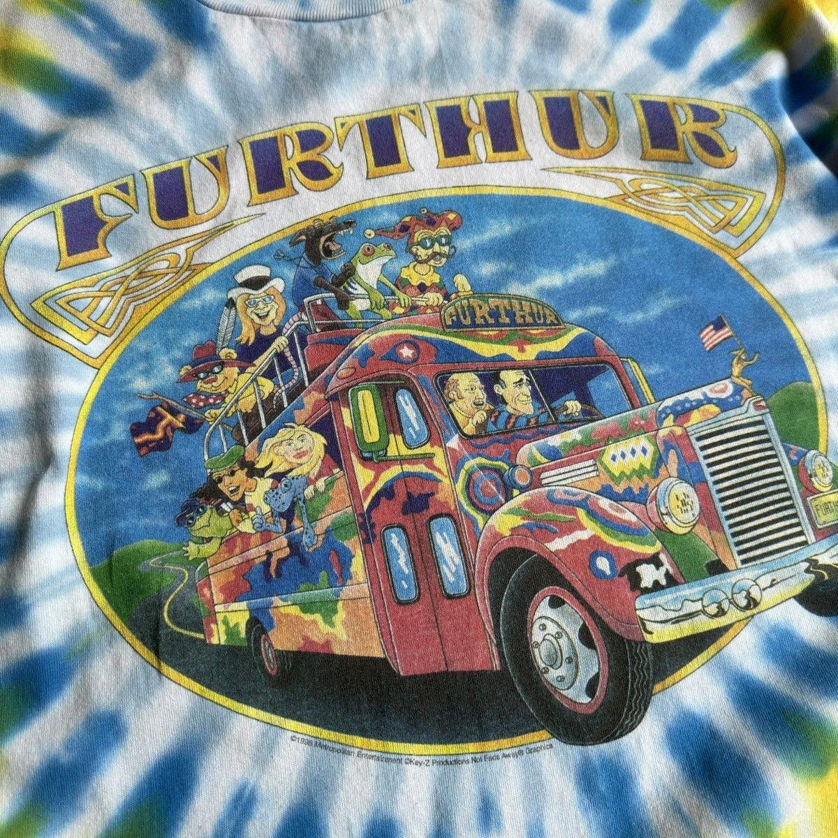 Grateful Dead Vintage 1996 Grateful Dead Furthur Bus Kesey Pranksters Tee Size US L / EU 52-54 / 3 - 5 Thumbnail