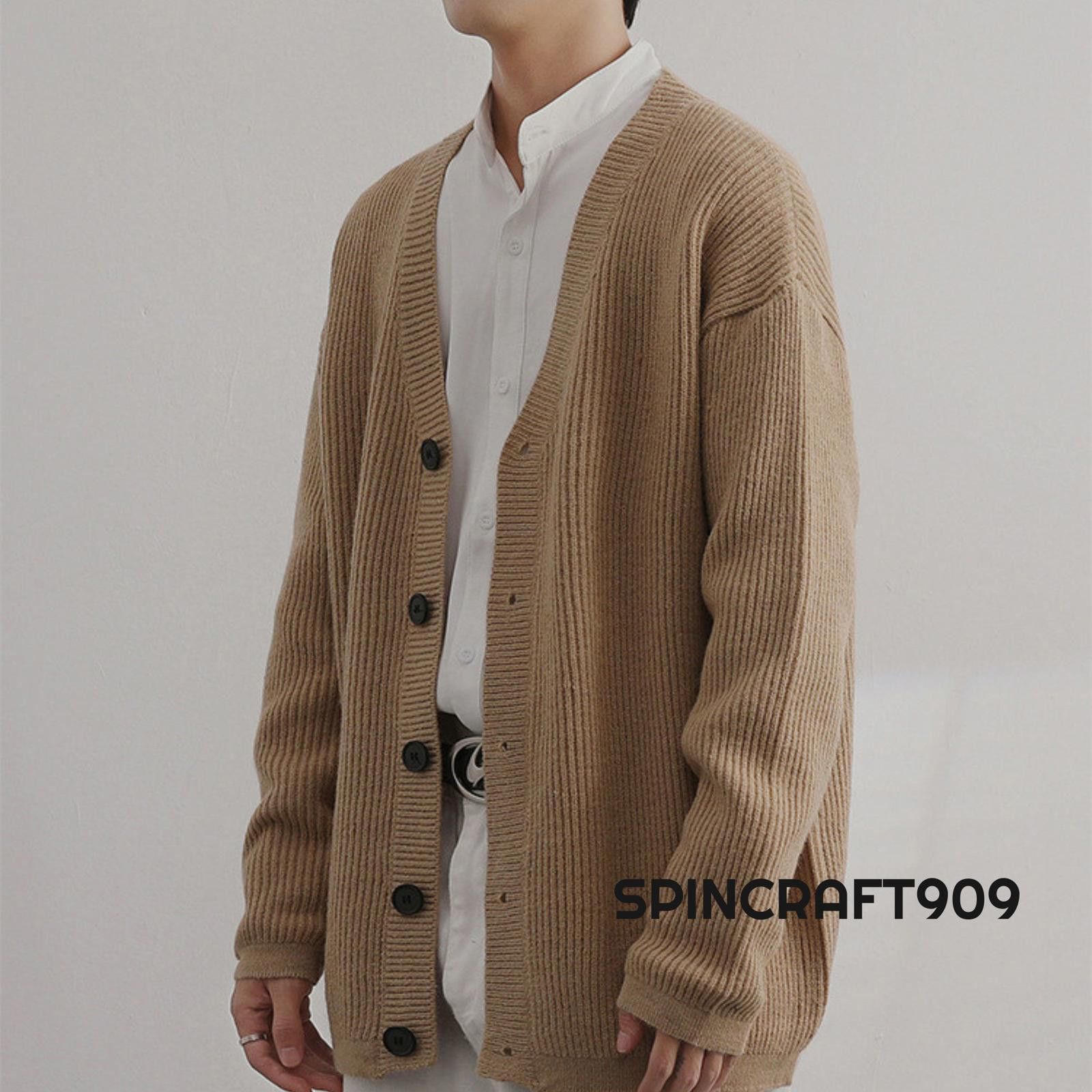 Vintage Brown Button Cardigan Sweater Size US L / EU 52-54 / 3 - 5 Thumbnail