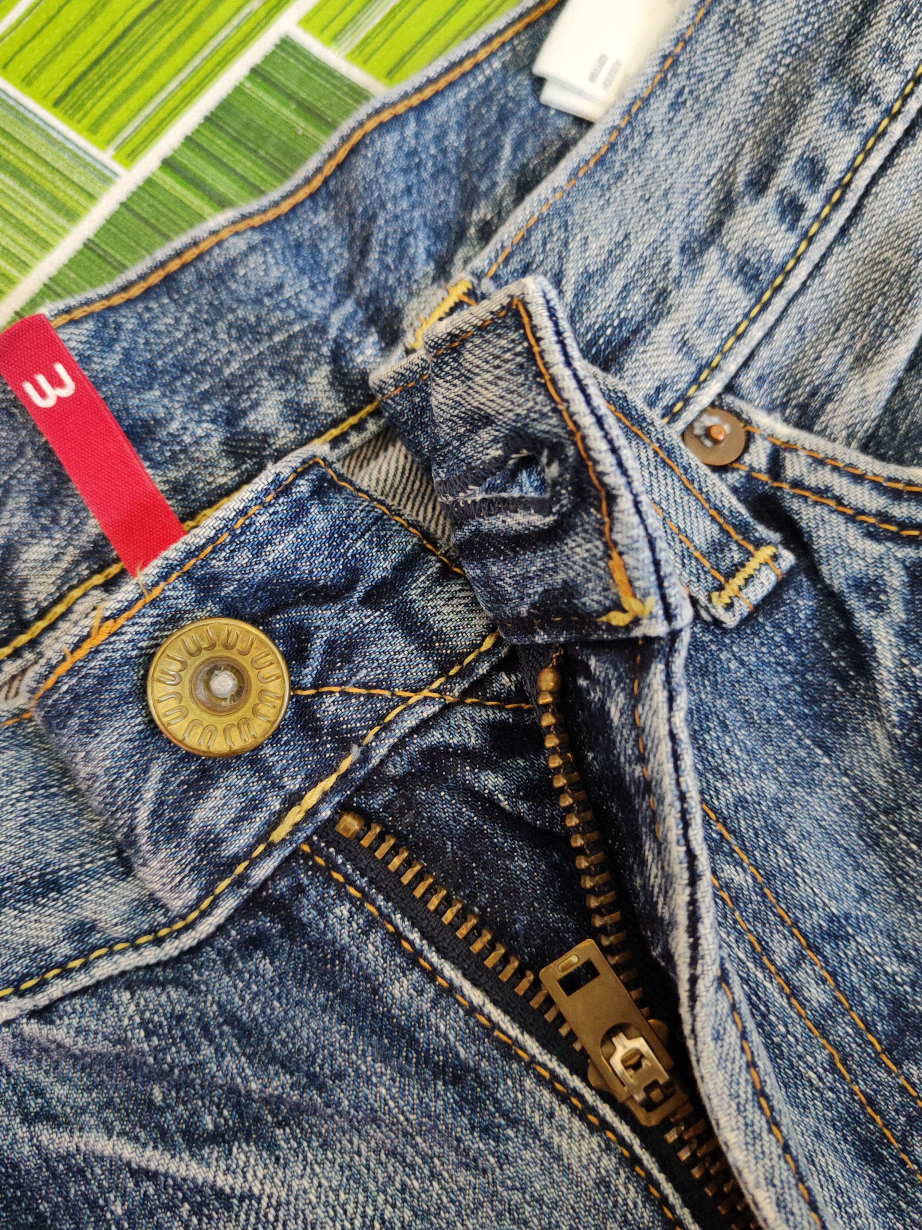 Japanese Brand Uniqlo Blue Faded Distressed Ripped Jeans #S1677 Size US 32 / EU 48 - 13 Thumbnail