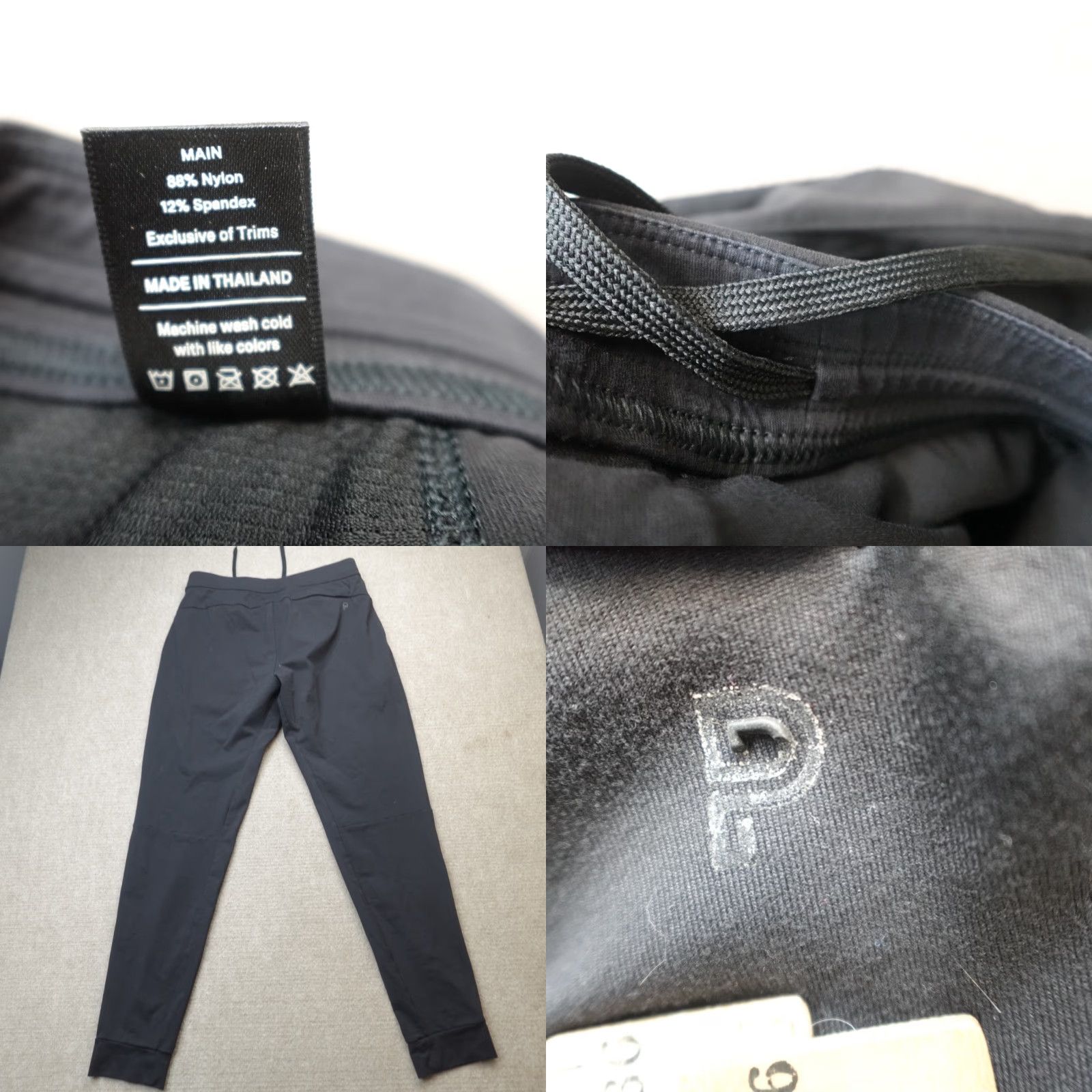 Vintage Public Rec Mens Pants Jogger Black 32 30 Drawstring Cuffed Inseam 30 Men Black Jogger Pants Size US 32 / EU 48 - 8 Thumbnail