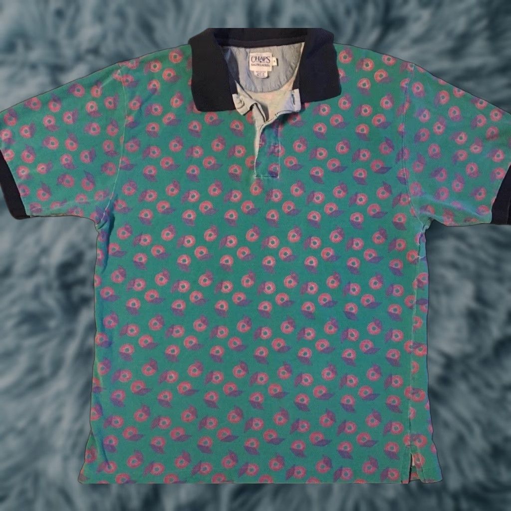 Vintage VINTAGE Polo Ralph Lauren Shirt XL Green All Over Print 90s Surf Skate Grunge 80s Aztec Floral California USA Mens Polo Rugby Short Sleeve Size US XL / EU 56 / 4 - 1 Thumbnail