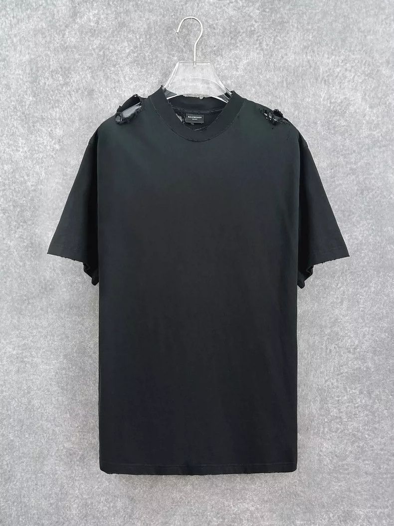 Balenciaga Balenciaga Black Distressed Short Sleeve T-Shirt-2506 Size US S / EU 44-46 / 1 - 2 Thumbnail