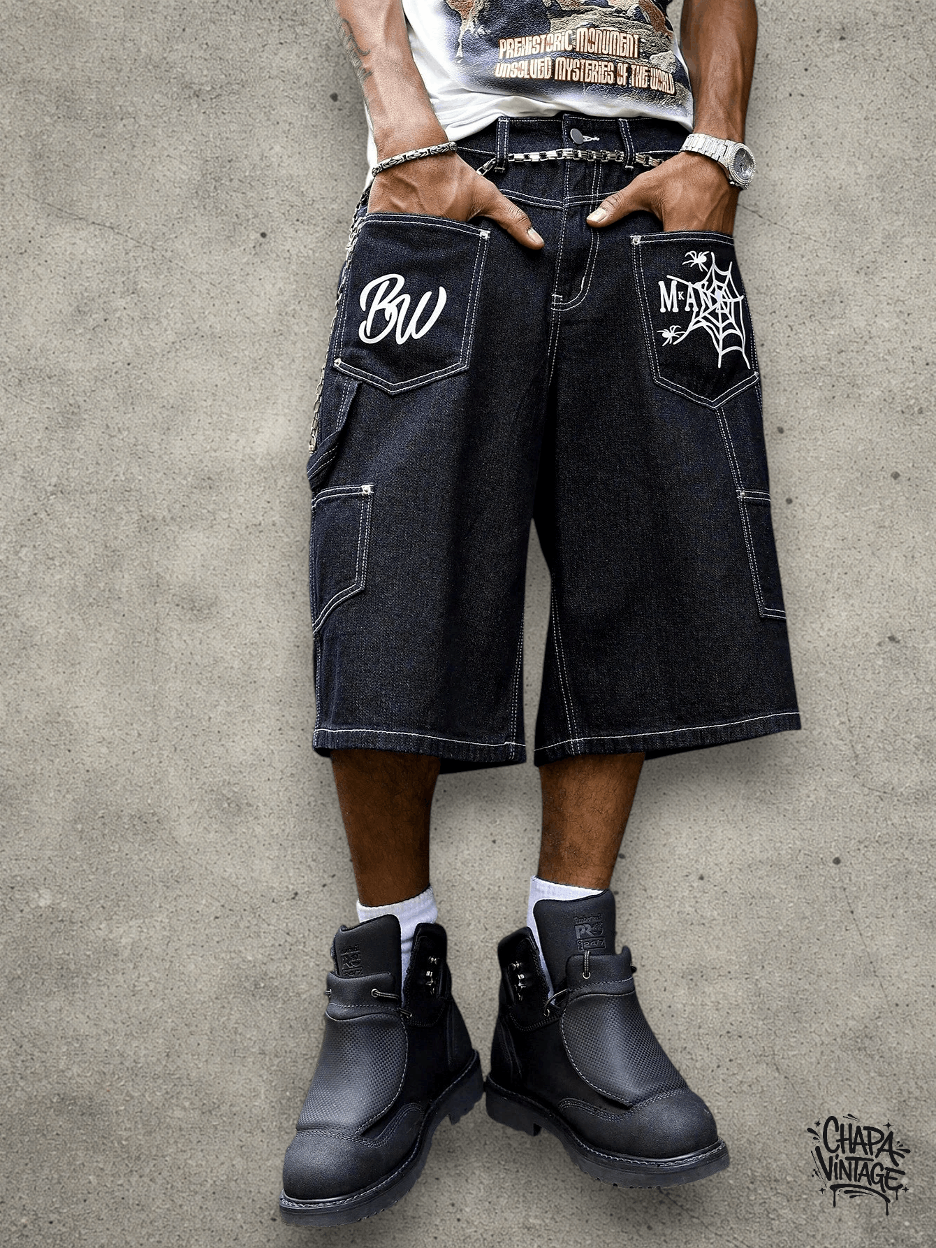Vintage Dark blue jorts Size US 32 / EU 48 - 1 Thumbnail