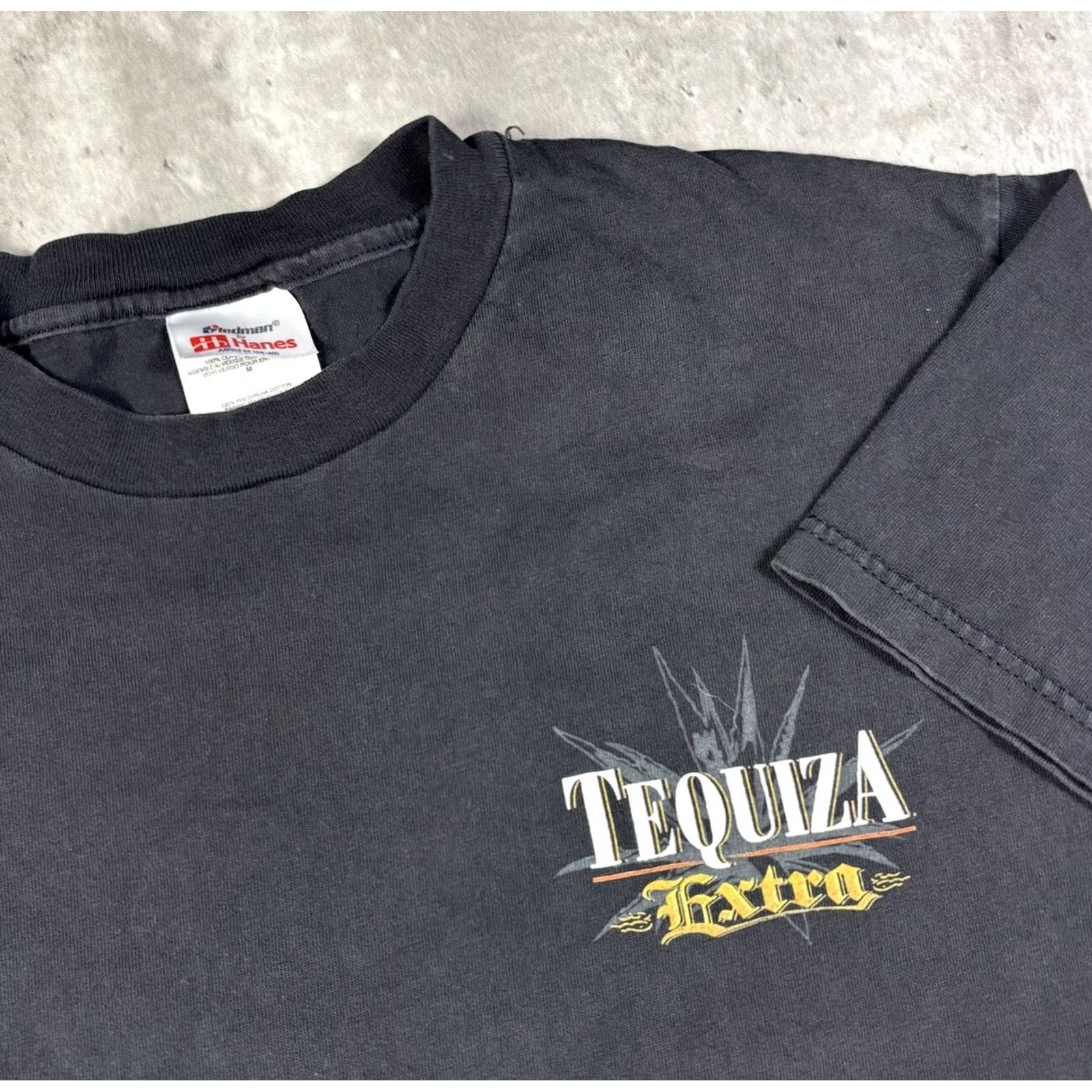 Hanes VINTAGE Tequiza Exta Funny Quote Beer Promo T Shirt Mens size M Size US M / EU 48-50 / 2 - 2 Thumbnail