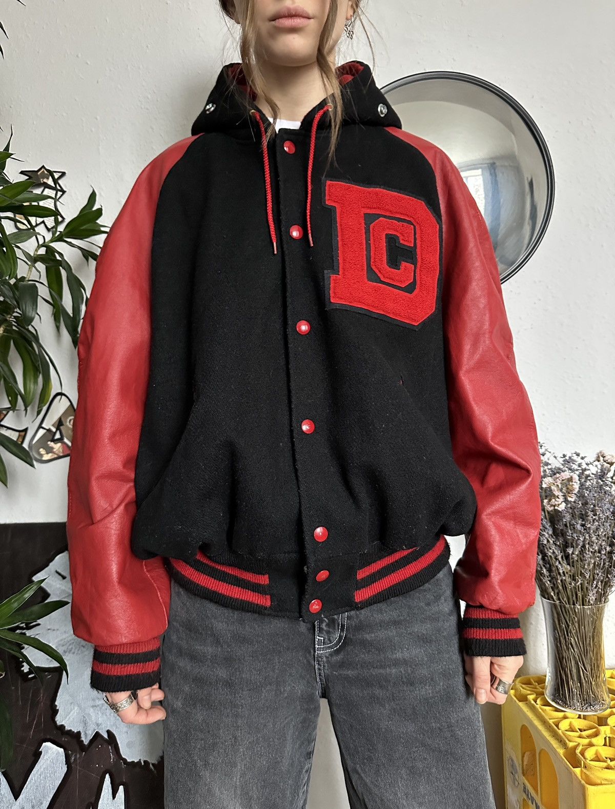 Delong 80s DeLong College Varsity Jacket like Avirex Leather Sleeve Size US S / EU 44-46 / 1 - 2 Thumbnail