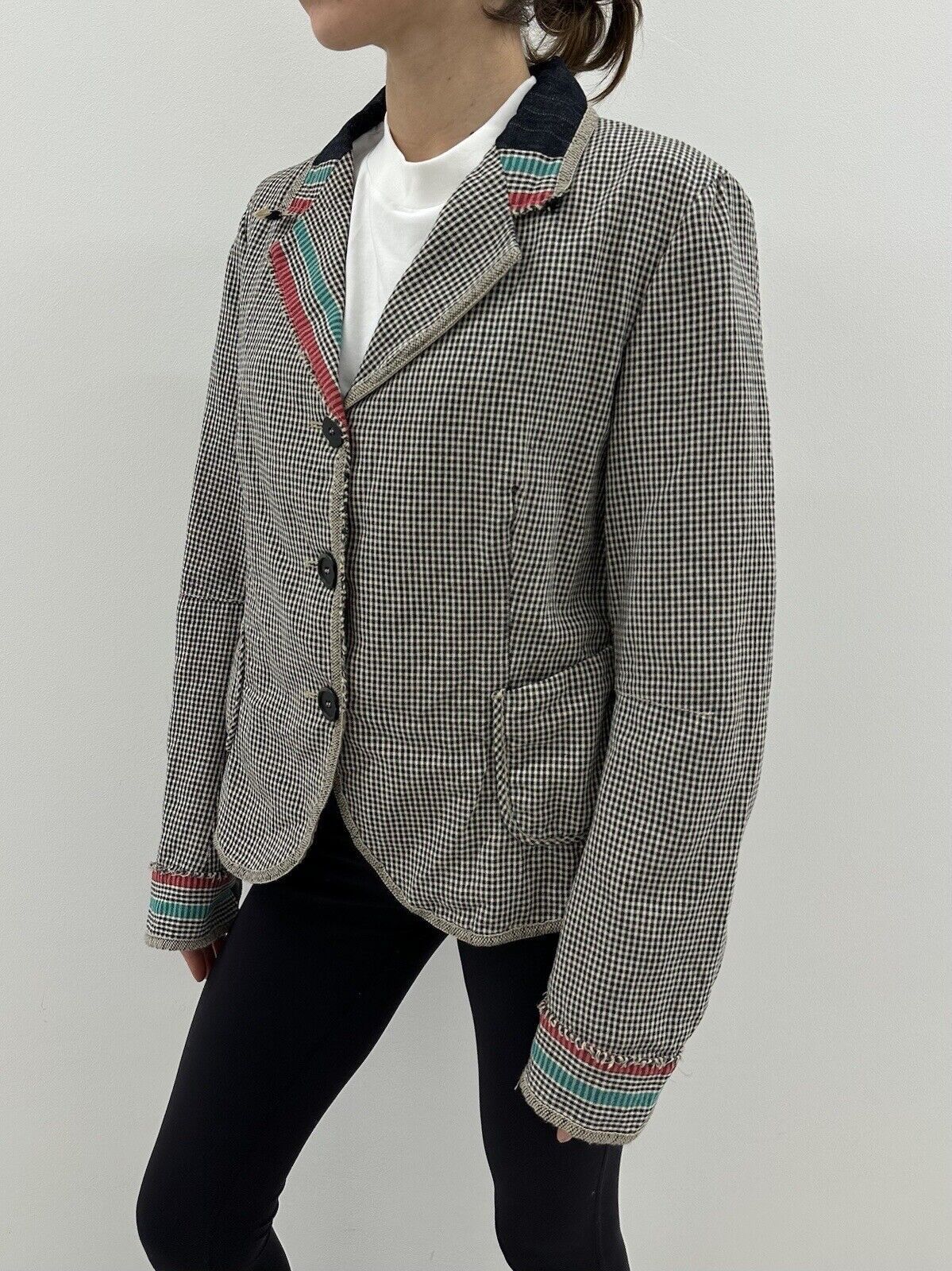 Marithe + Francois Girbaud Marithe Francois Girbaud Blazer Womens Checked y2k vintage Size L / US 10 / IT 46 - 2 Thumbnail