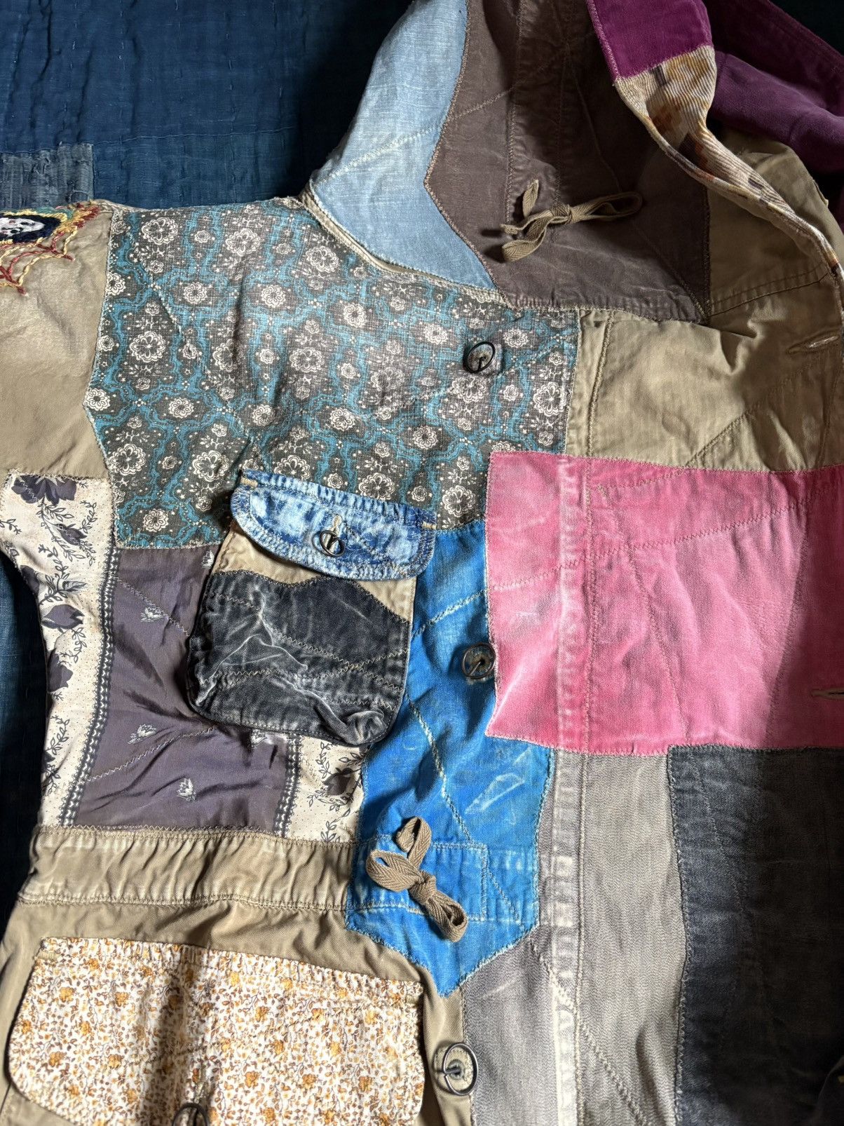 Kapital Kountry Kapital Crazy Hobo Patchwork Ring Coat Maria embroidery Size US L / EU 52-54 / 3 - 13 Thumbnail