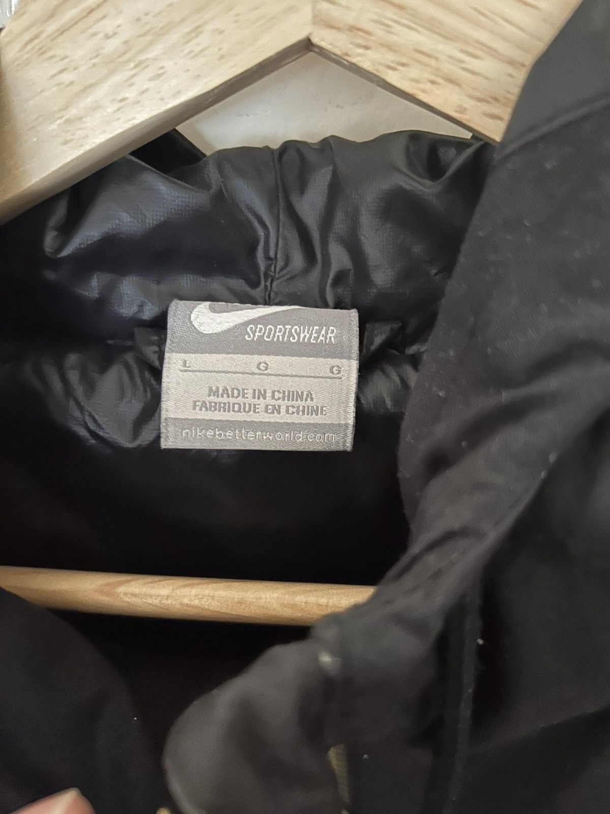 Nike Nike double black zip front wool blend hooded sweatshirt Size US L / EU 52-54 / 3 - 3 Thumbnail