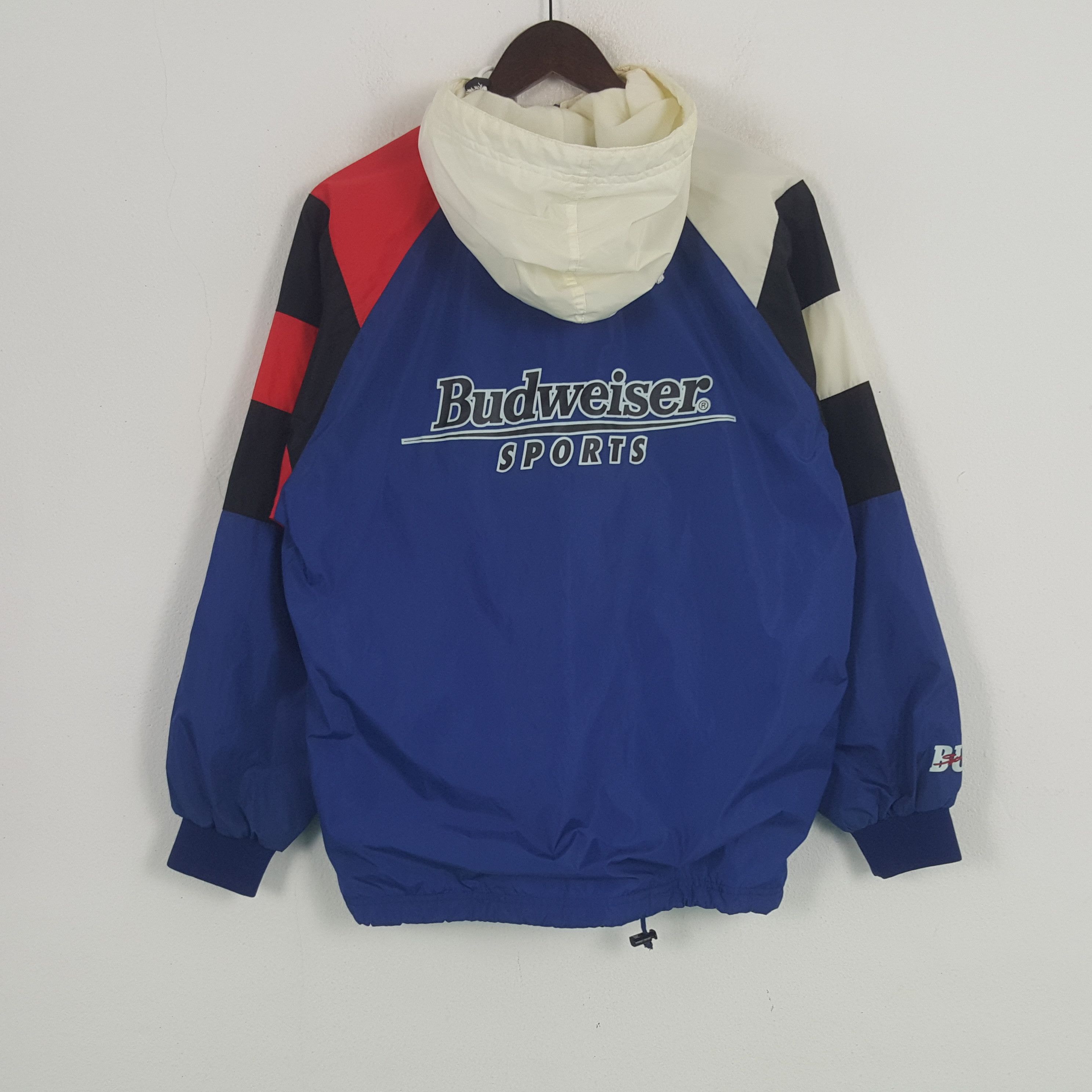 Budweiser × Vintage Vintage Budweiser Sport Windbreaker Hoodie Jacket Size US M / EU 48-50 / 2 - 1 Thumbnail