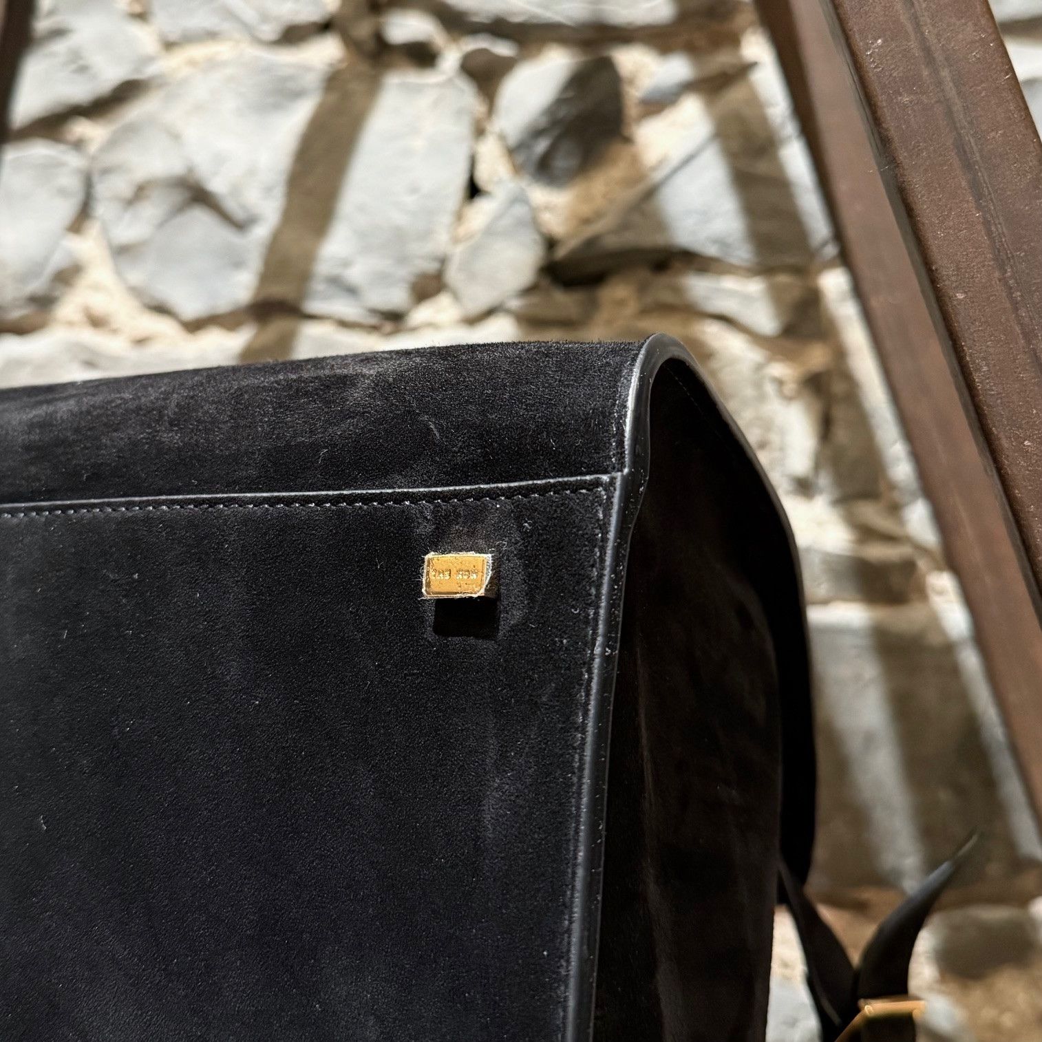 The Row The Row Black Suede Soft Margaux 17 Bag Size ONE SIZE - 11 Thumbnail