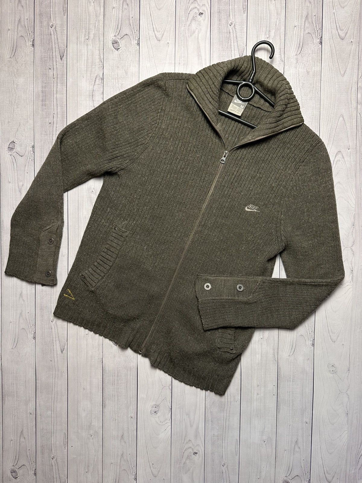 Nike × Vintage Vintage Nike zip sweater rare knitted size M logo Size US M / EU 48-50 / 2 - 1 Thumbnail