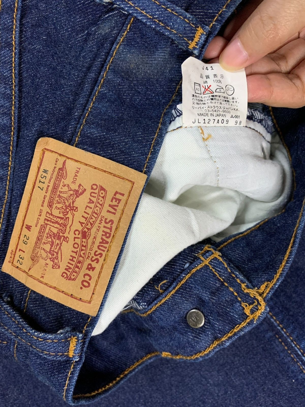 Levi's × Levi's Vintage Clothing Vintage 90s Levis 517 Raw Denim Flare Jeans Size 25" / US 0 / IT 36 - 10 Thumbnail