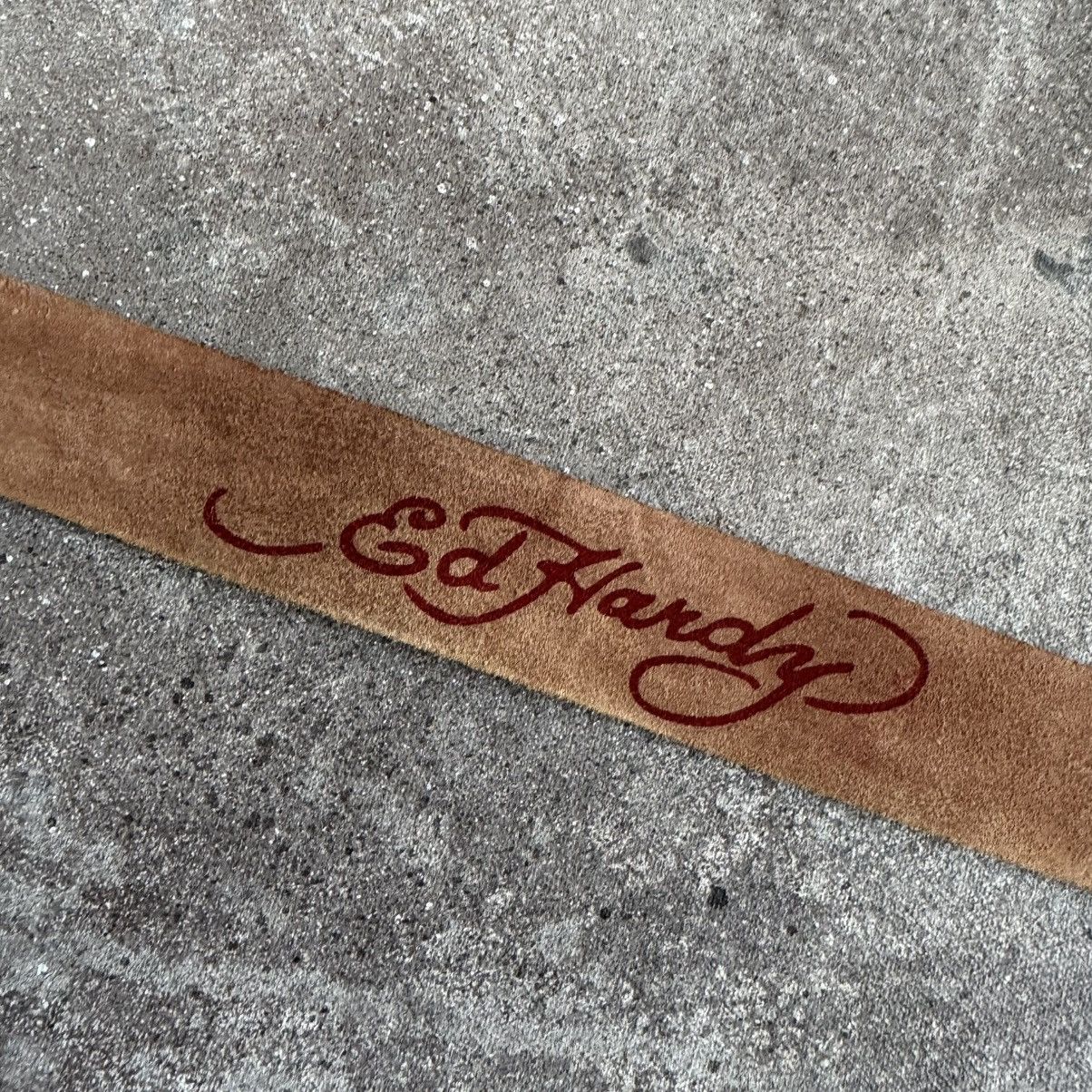 Ed Hardy Ed Hardy Vintage Y2K Leather Belt Size ONE SIZE - 8 Thumbnail