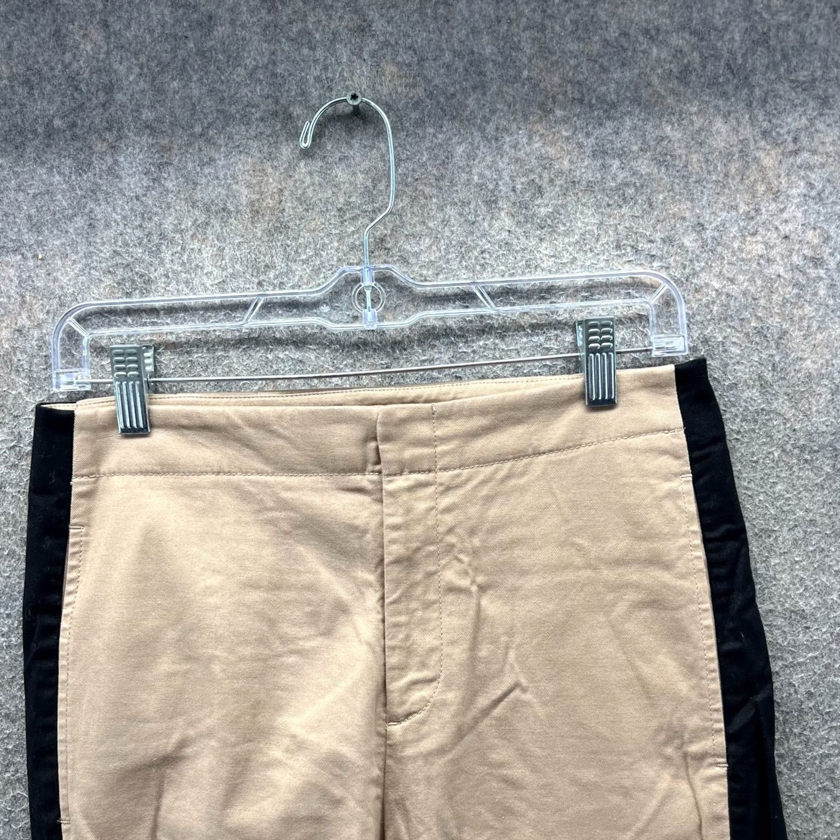 Club Monaco Club Monaco Pants Womens 2 Beige Black Side Stripe Slim Fit Trousers Tan Size 26" / US 2 / IT 38 - 7 Thumbnail