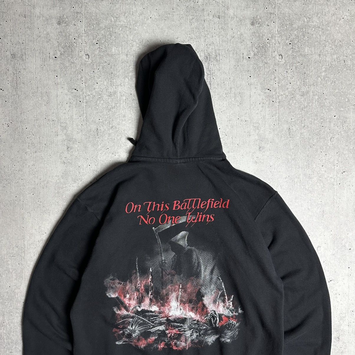 Iron Maiden × Vintage Iron Maiden Vintage Fullprint Zip Hoodie XL Nobody Win Fight Size US XL / EU 56 / 4 - 10 Thumbnail