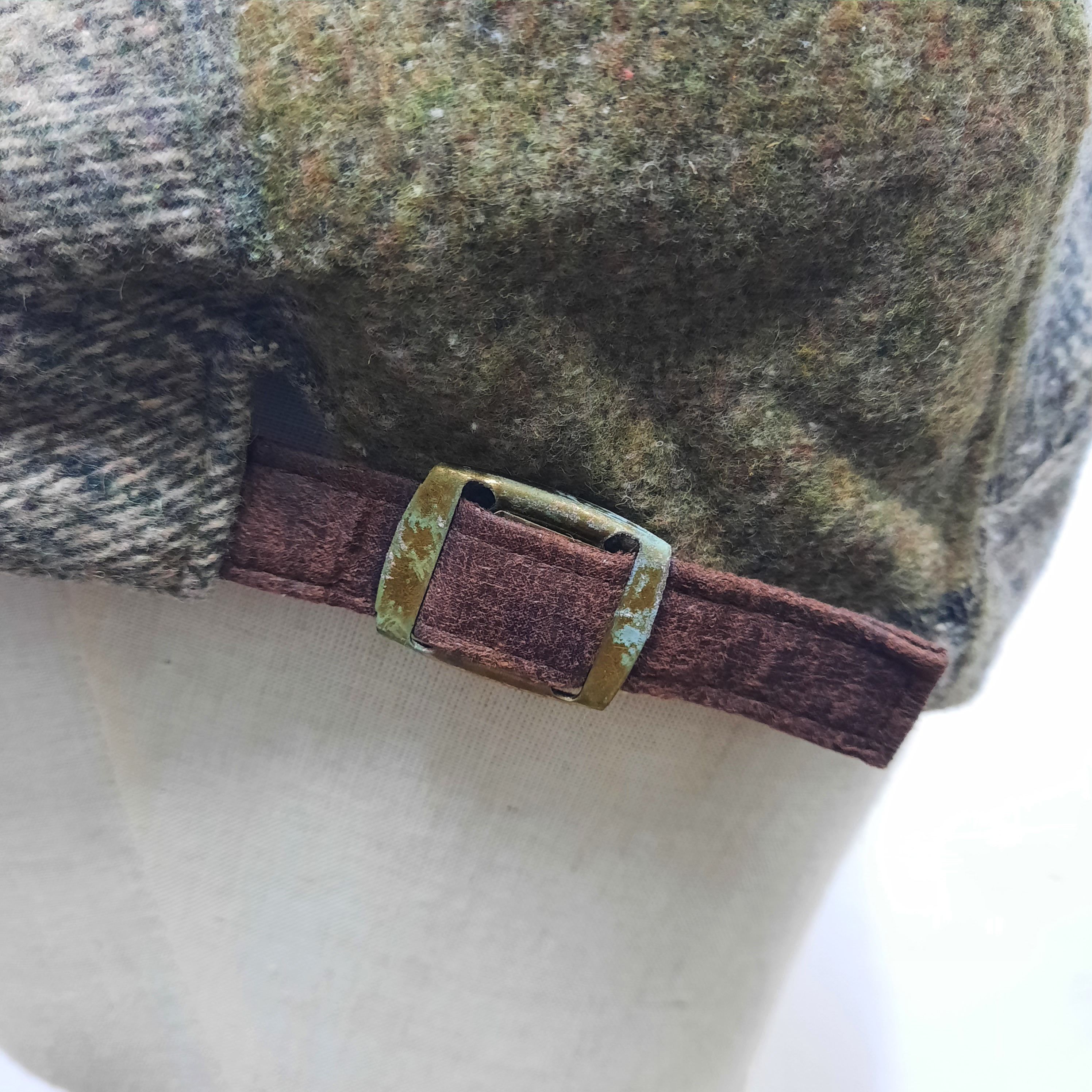 Japanese Brand 🪨 Vintage patchwork wool beretta flat hat cap Size ONE SIZE - 4 Thumbnail