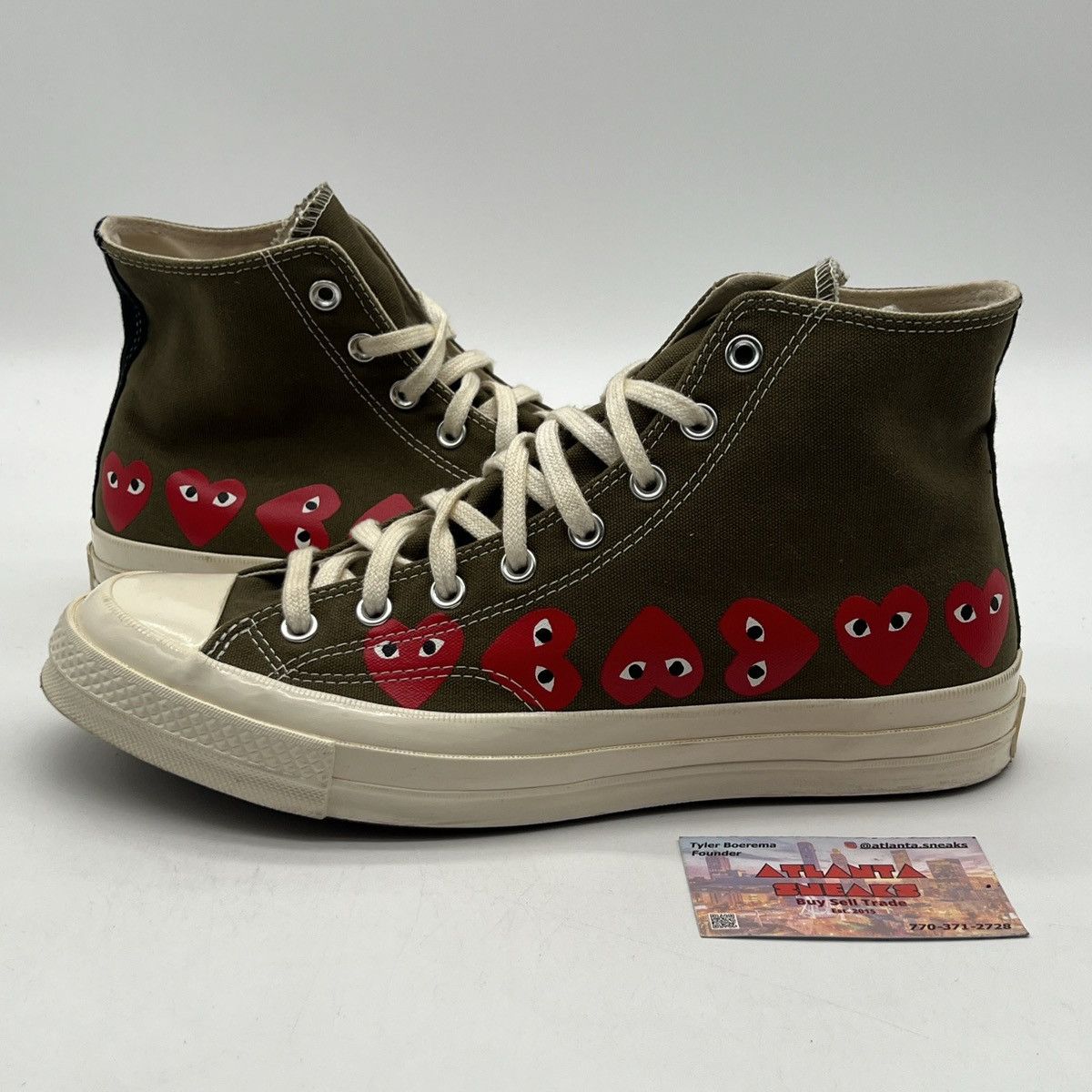 Converse Converse Comme des Garçons Play x Chuck 70 Hi Multi Heart Size US 11 / EU 44 - 1 Thumbnail