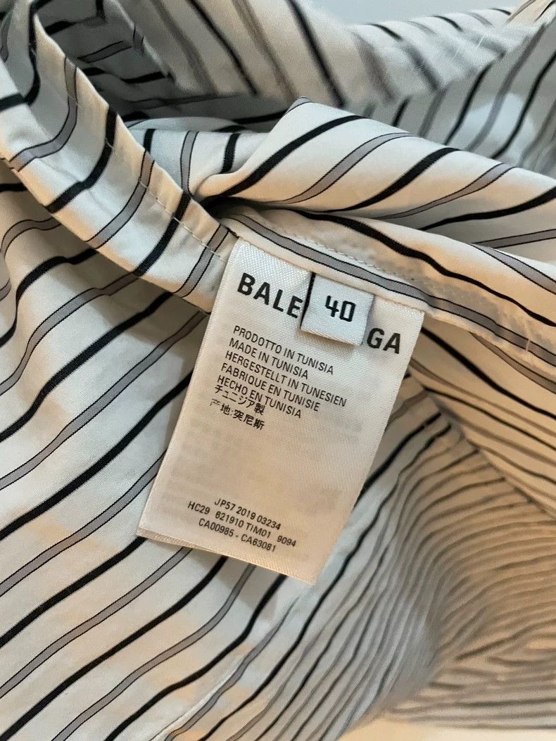 Balenciaga Balenciaga 20ss PepsiCo Striped Short Sleeve Shirt 2501-Nex Size US XXS / EU 40 - 4 Thumbnail