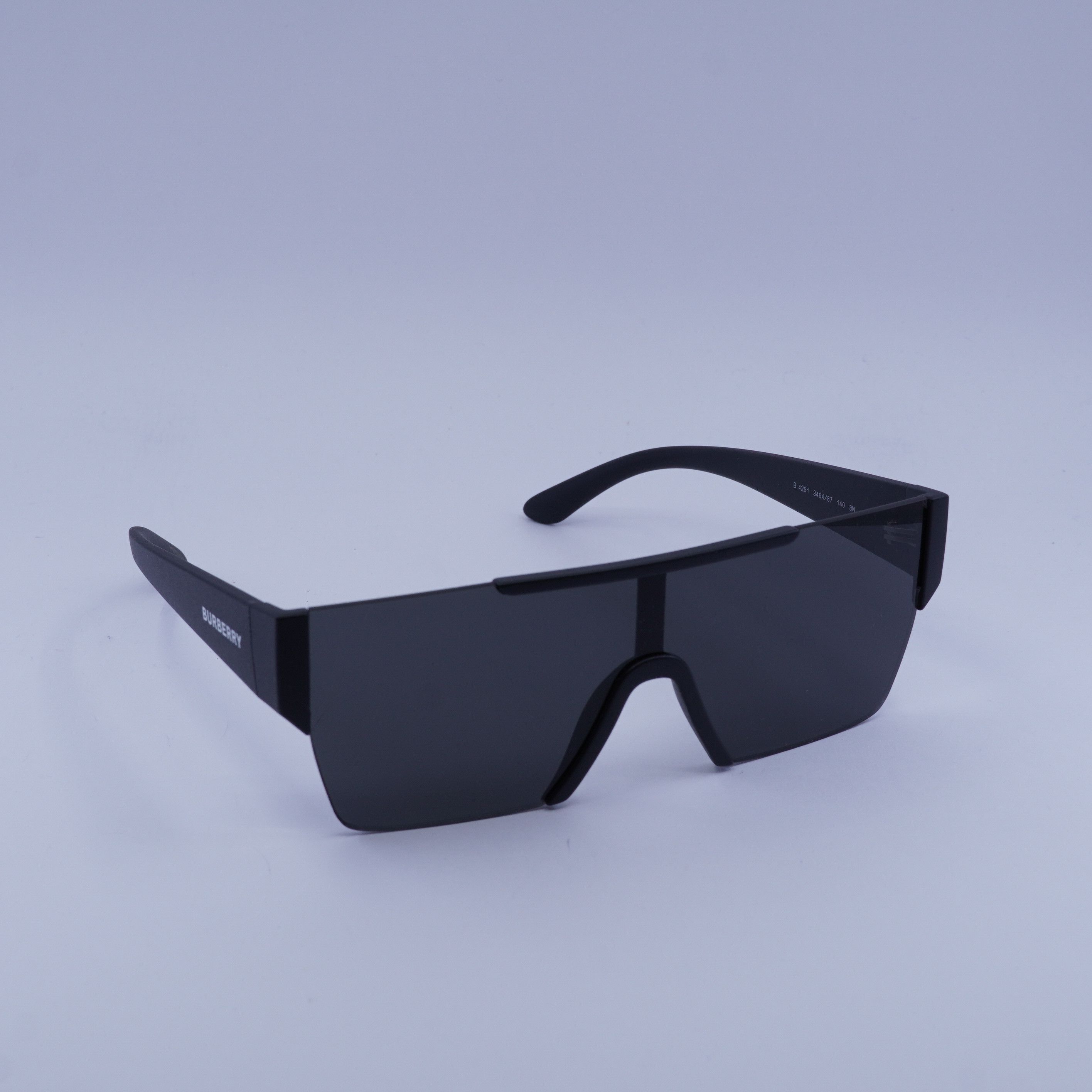 Burberry Burberry BE4291 3464/87 Shield Sunglasses Matte Black Frame Size ONE SIZE - 1 Thumbnail