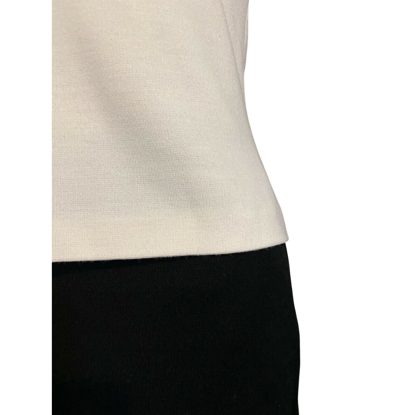 St. John $1270 St. St John 4 Maxi Dress Black Ivory Slit Long Milano Size S / US 4 / IT 40 - 6 Thumbnail