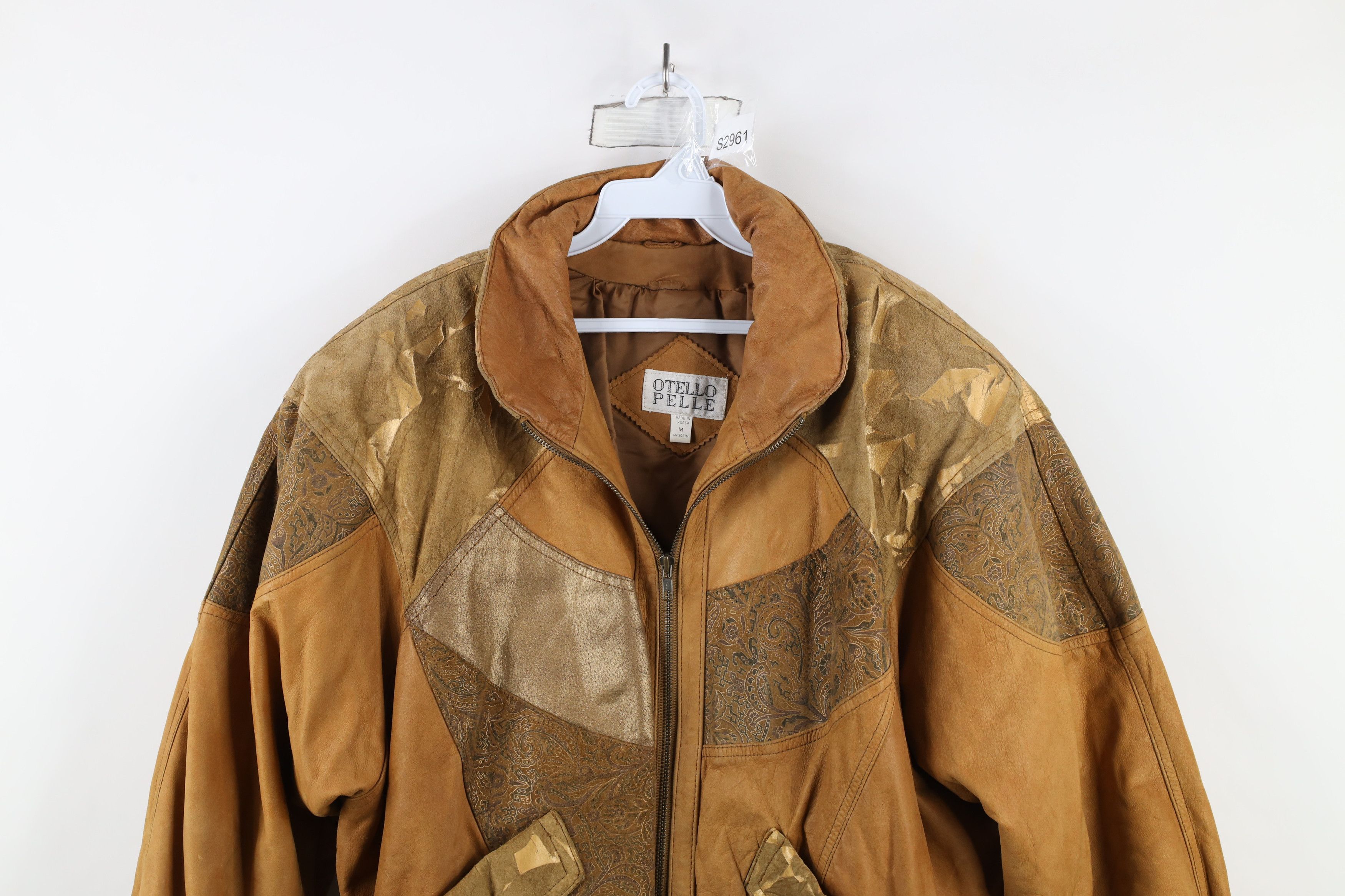 Vintage Vintage 90s Streetwear Paisley Patchwork Bomber Jacket Size M / US 6-8 / IT 42-44 - 2 Thumbnail