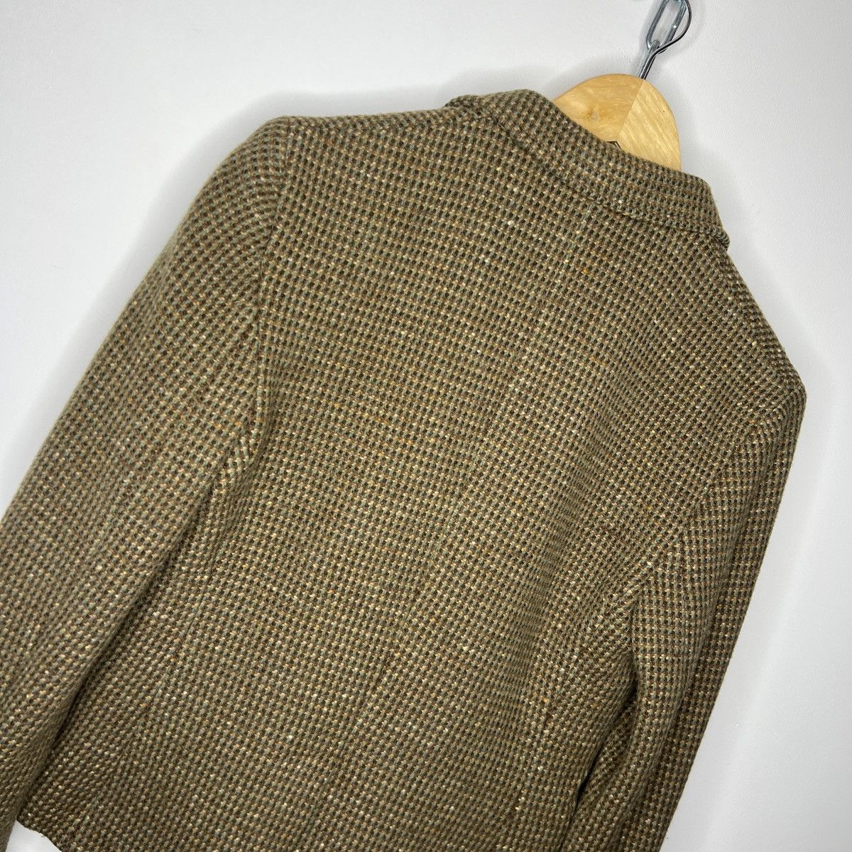 Polo Ralph Lauren × Ralph Lauren × Vintage Polo Ralph Lauren Houndstooth Tartan Tweed Wool Blazer Size M / US 6-8 / IT 42-44 - 11 Thumbnail
