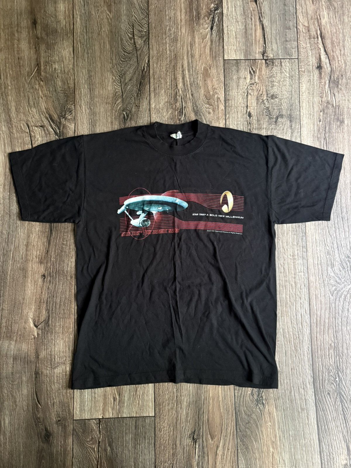 Vintage 1999 Star Trek 'A Bold New Millenium' Promo Serial T-Shirt Size US L / EU 52-54 / 3 - 1 Thumbnail