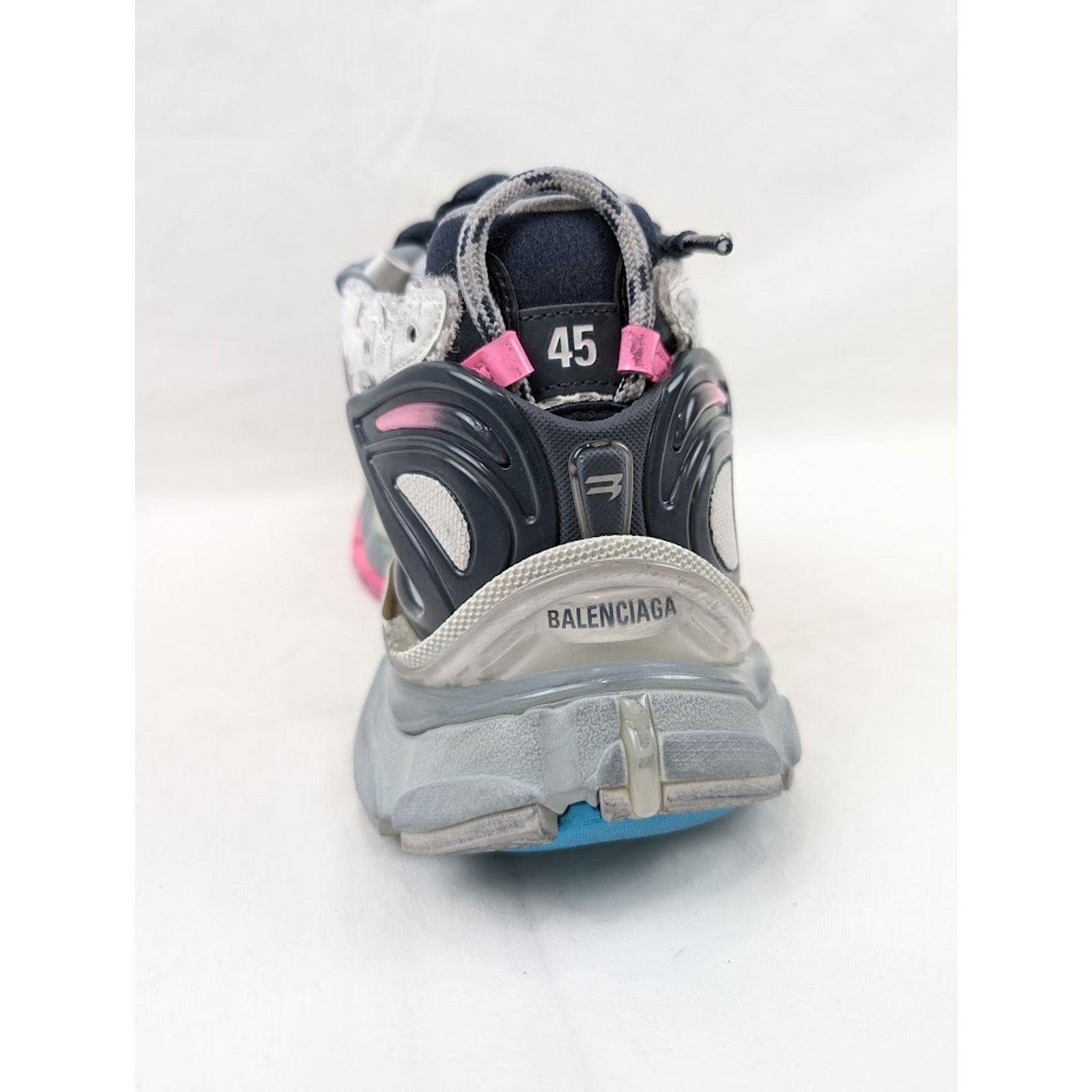 Balenciaga o1rshd1 Mesh Rubber Runners in Eggsh/Grey/Pink/Blue Size US 13 / EU 46 - 9 Thumbnail
