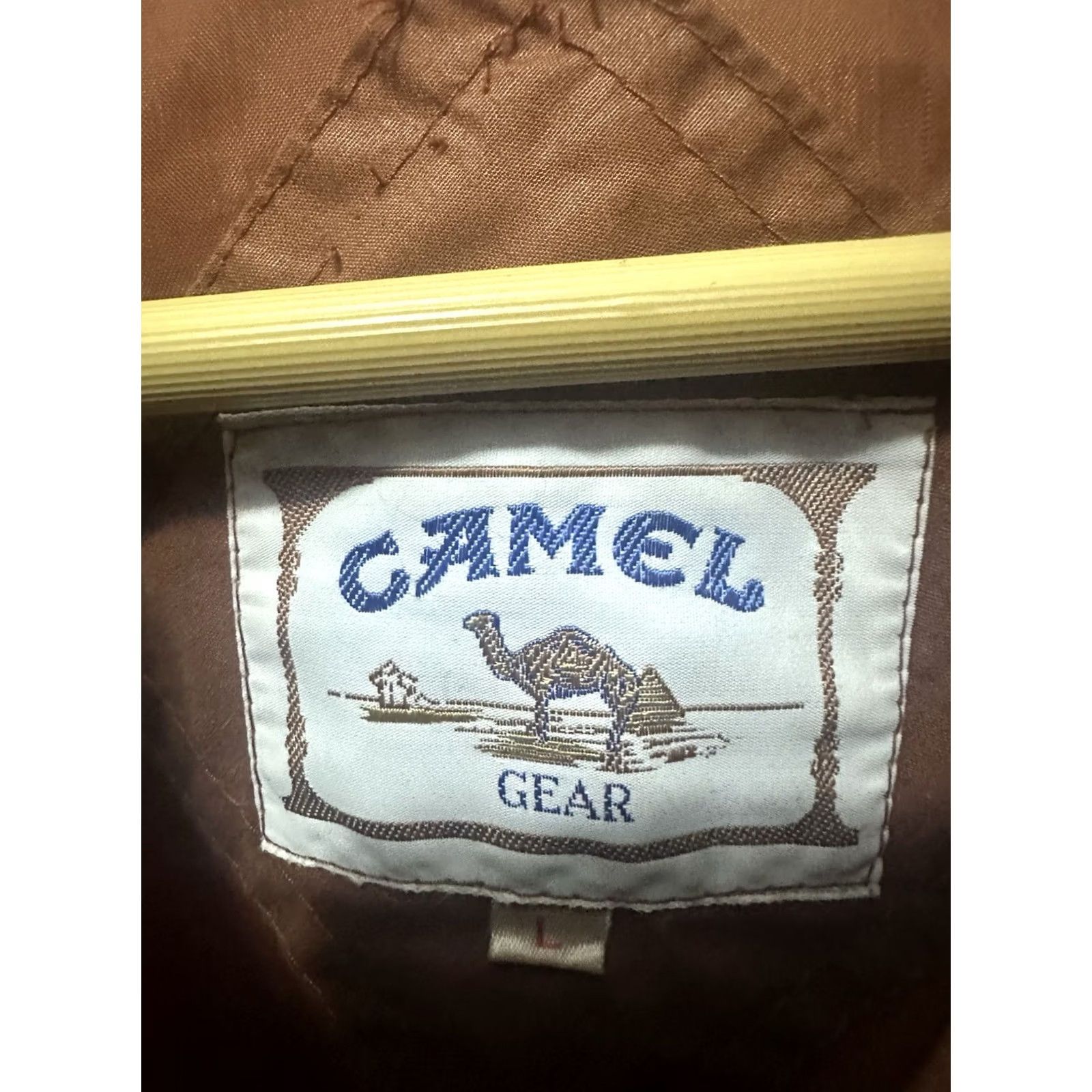 Camel VINTAGE Camel Jacket Windbreaker Racing 70s GT Light Bomber Cafe Racer Full Zip L Burnt Orange Brown Men Large) Size US L / EU 52-54 / 3 - 3 Thumbnail