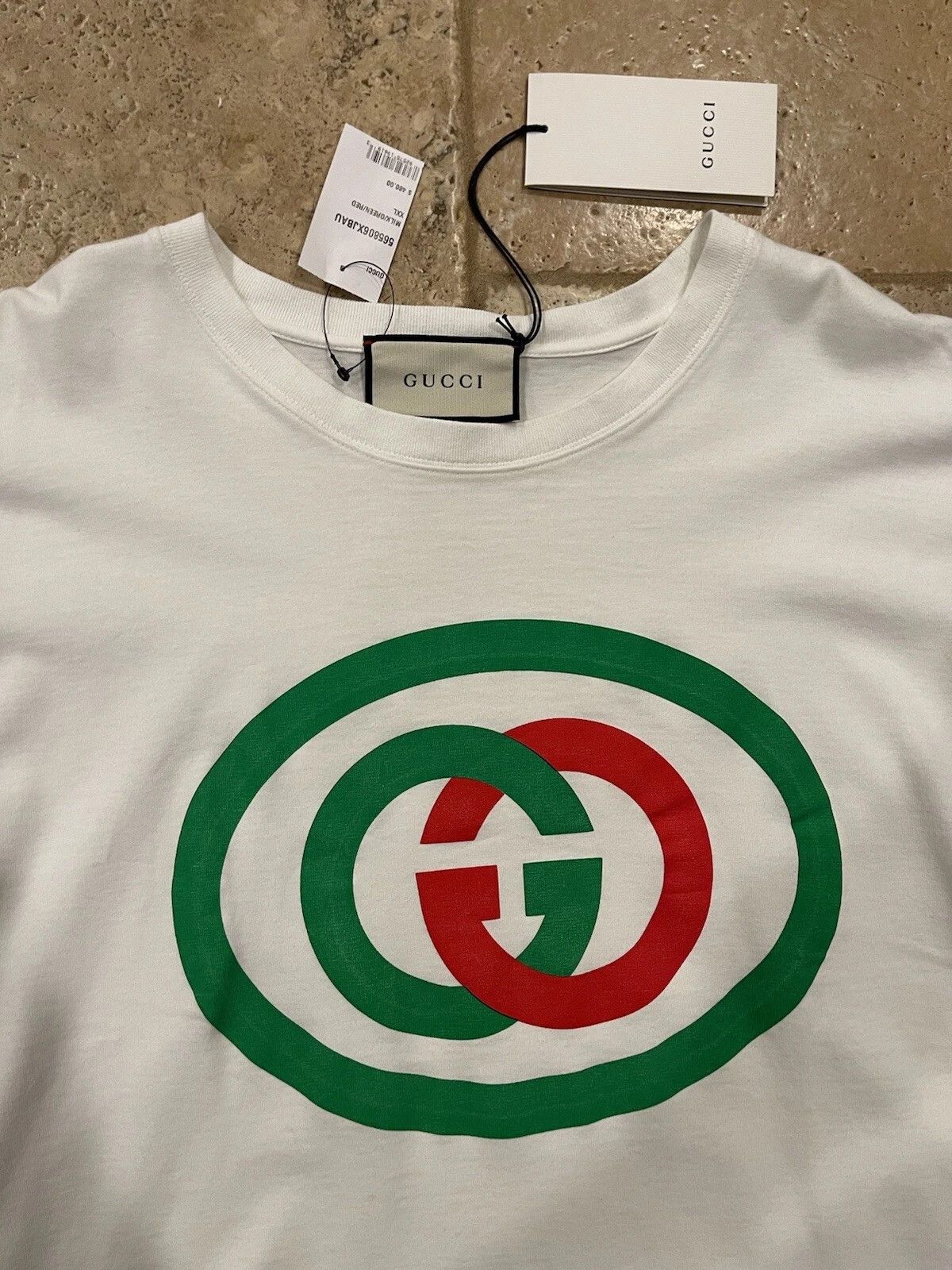 Gucci Gucci Classic GG Oval Logo White Short Sleeve T-Shirt Size US XXL / EU 58 / 5 - 6 Thumbnail