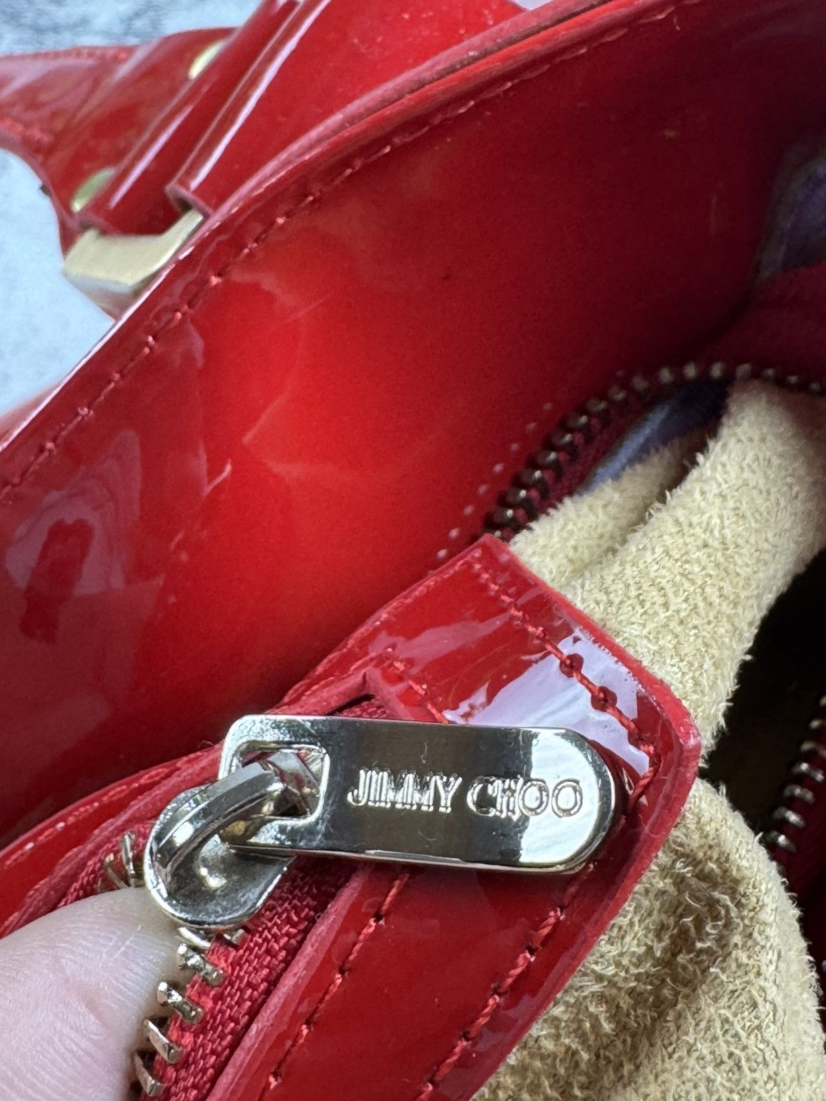Jimmy Choo Jimmy Choo Maddy Cobalt Red 2003 Luxury Crossbody Italian Leather Bucket Bag Size ONE SIZE - 14 Thumbnail
