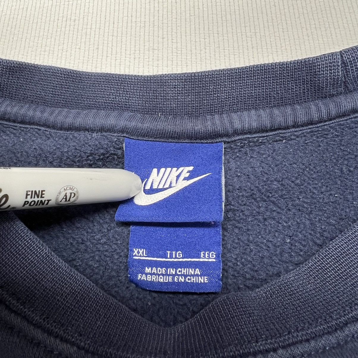 Nike Nike Crewneck Sweatshirt Blue Swoosh Logo Sweater Y2K Size US XXL / EU 58 / 5 - 5 Thumbnail