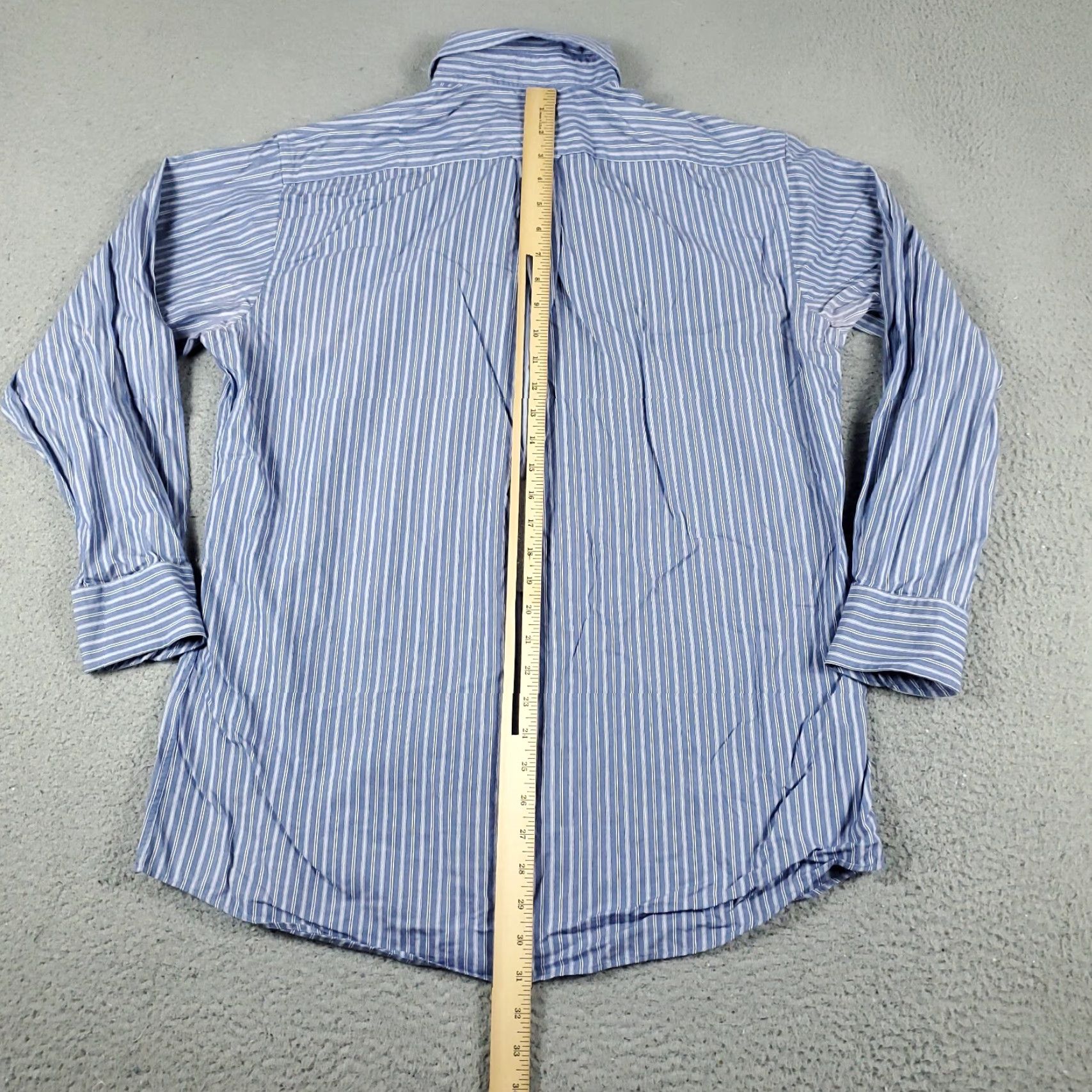 Tommy Hilfiger Tommy Hilfiger Shirt Mens Medium Blue Striped Button-Up Long Sleeve Cotton, Casual Workwear Regular Logo Size US M / EU 48-50 / 2 - 5 Thumbnail