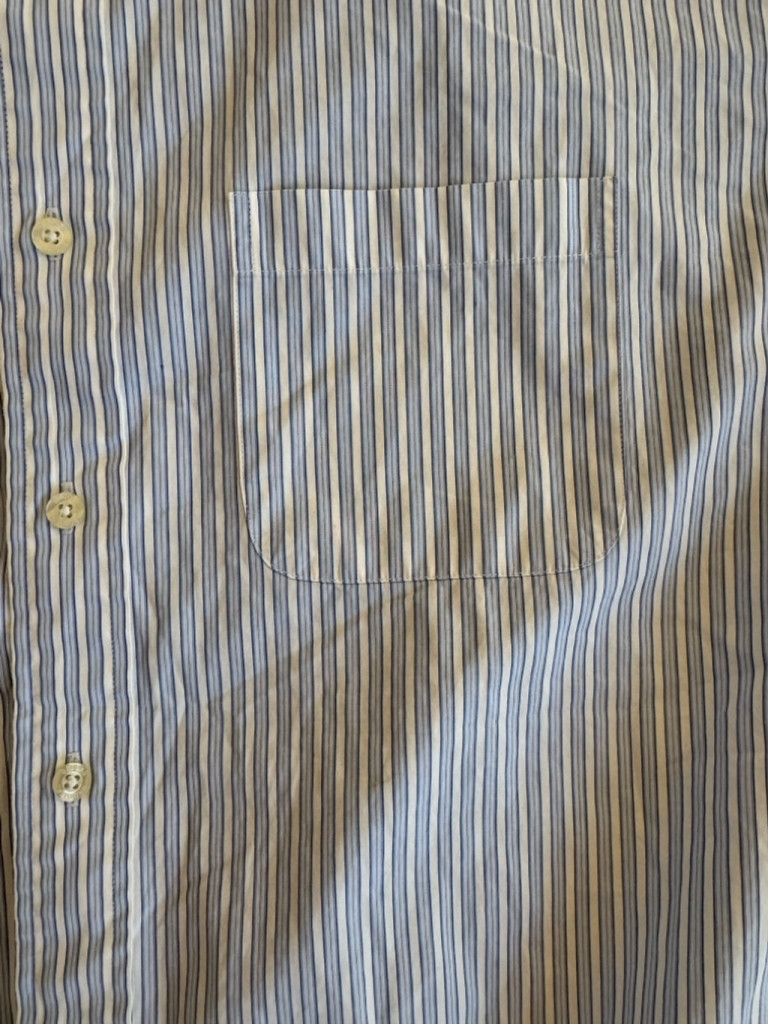 Brooks Brothers Brooks Brothers Regent Fit Blue Stripe Button Down Shirt XXL Size US XXL / EU 58 / 5 - 5 Thumbnail