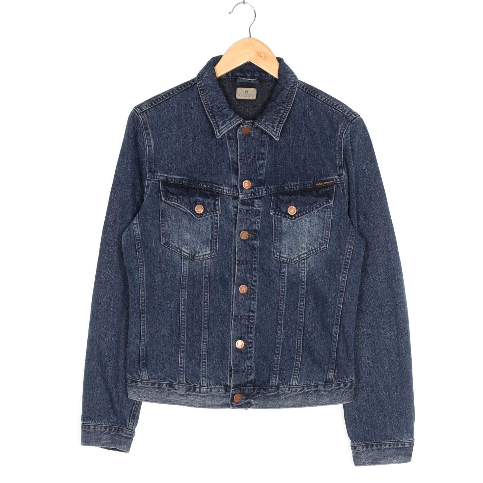 Nudie Jeans NUDIE JEANS Billy Deep Indigo Denim Jacket Men M Made in ITALY Jacket Size US 31 - 2 Thumbnail