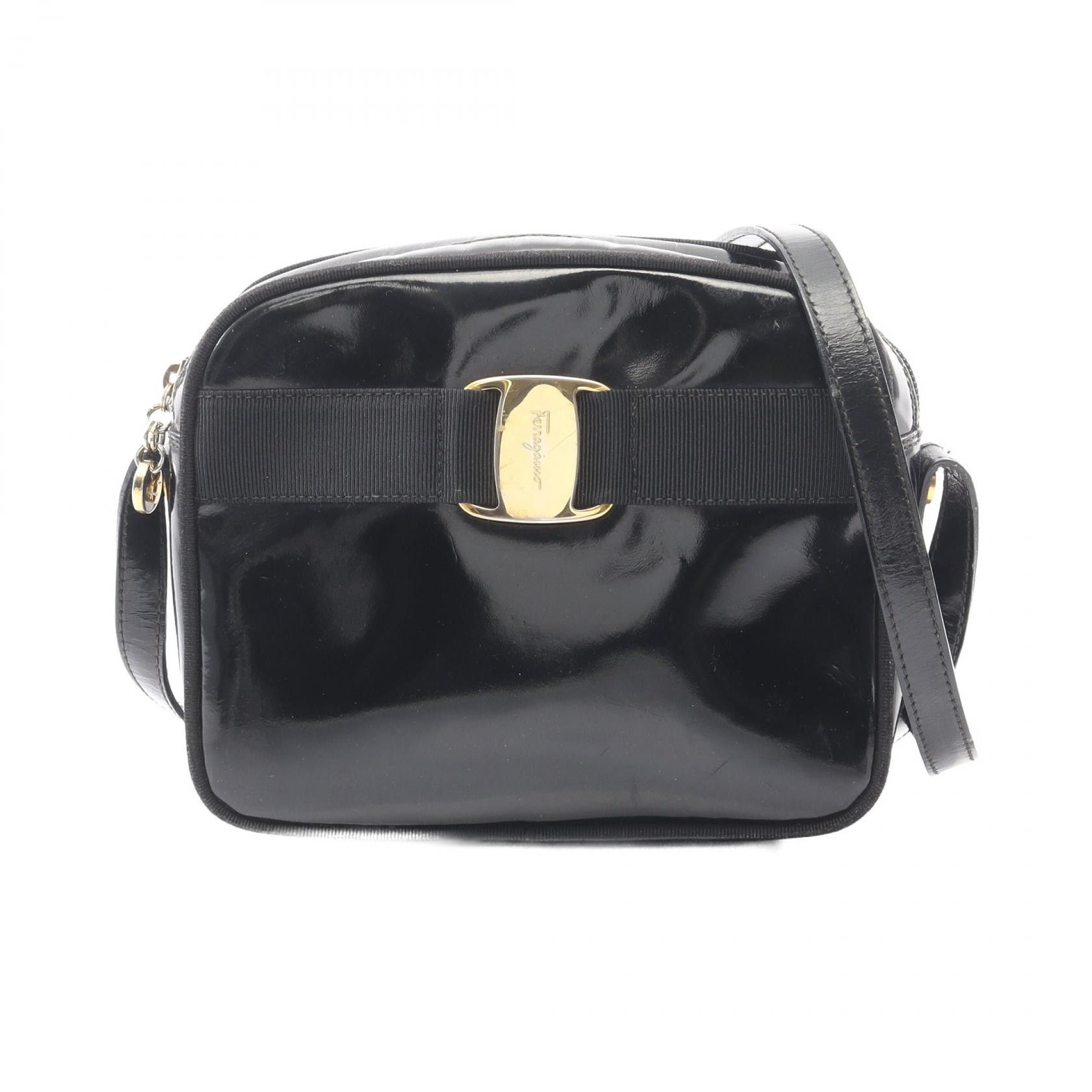 Salvatore Ferragamo Salvatore Ferragamo Salvatore Ferragamo Vara Ribbon Patent Leather Shoulder Bag Leather Shoulder Bag 213096 DUTY FREE for USA Size ONE SIZE - 1 Thumbnail