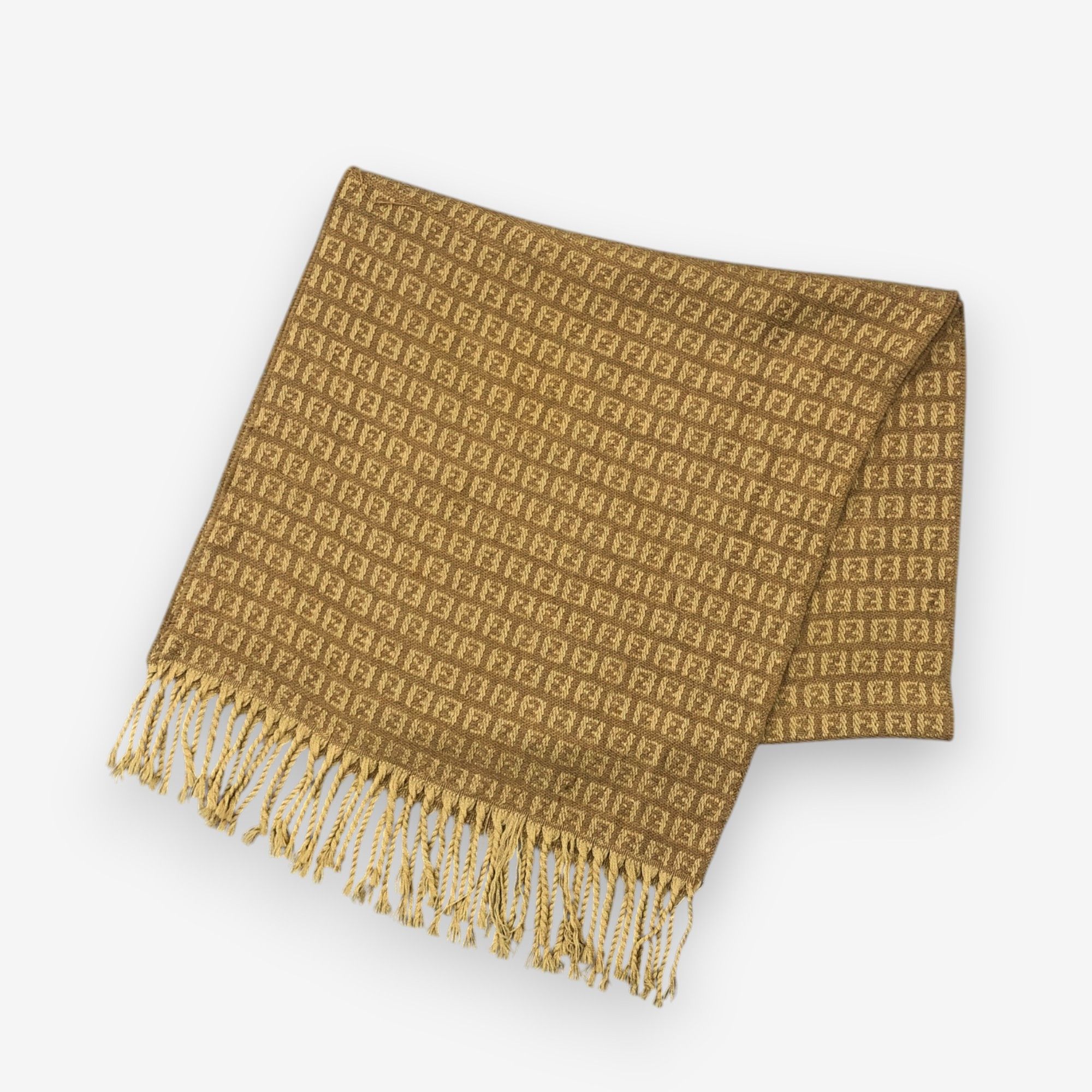 Japanese Brand Vintage Fendi Scarf Muffler Wool FF Monogram Scarves Size ONE SIZE - 2 Thumbnail